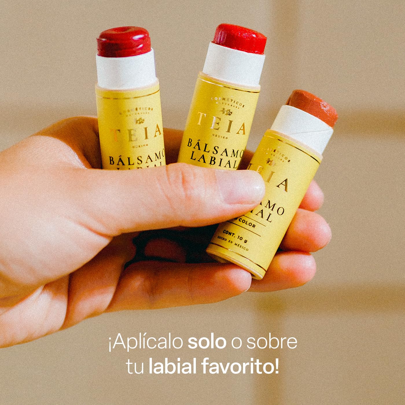 Bálsamo Labial TEIA Cosmeticos Magenta Humectante con Ingredientes Naturales