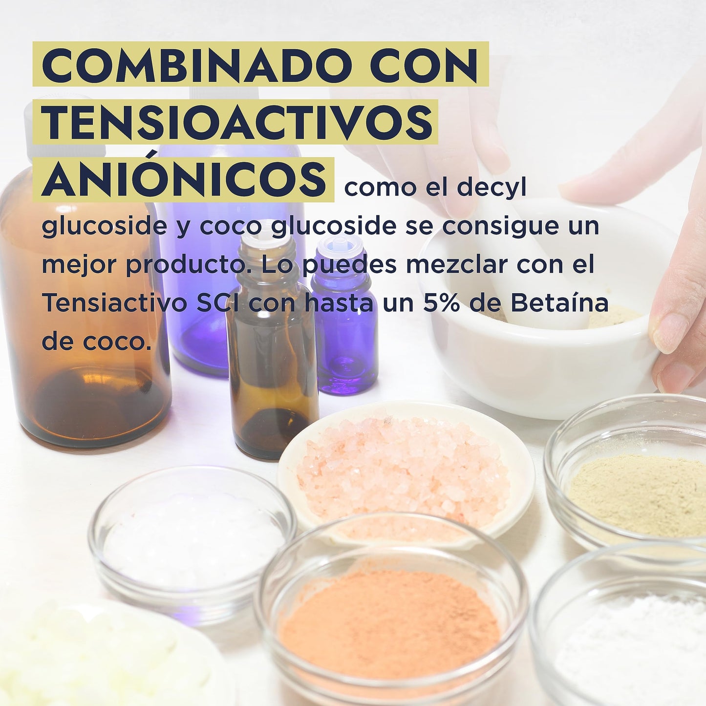 HEBBE Betaína de Coco 1 kg | Tensoactivo Anfótero Suave | Agente Espumante | Reduce Irritación | Soluble en Agua y Etanol | pH 5-8