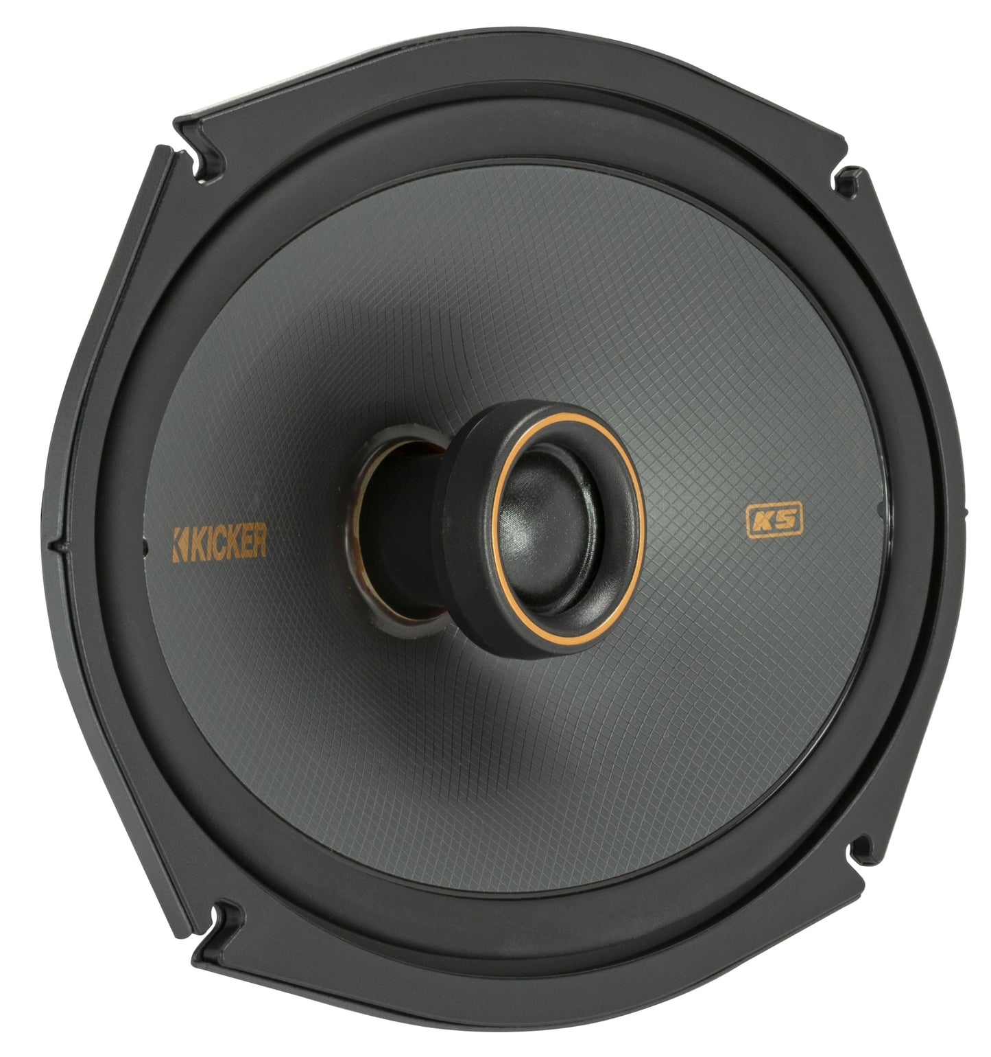 KICKER 51KSC6904 KS-Series 6x9 altavoces coaxiales con tweeters de 1 pulgada, 4 ohmios, par