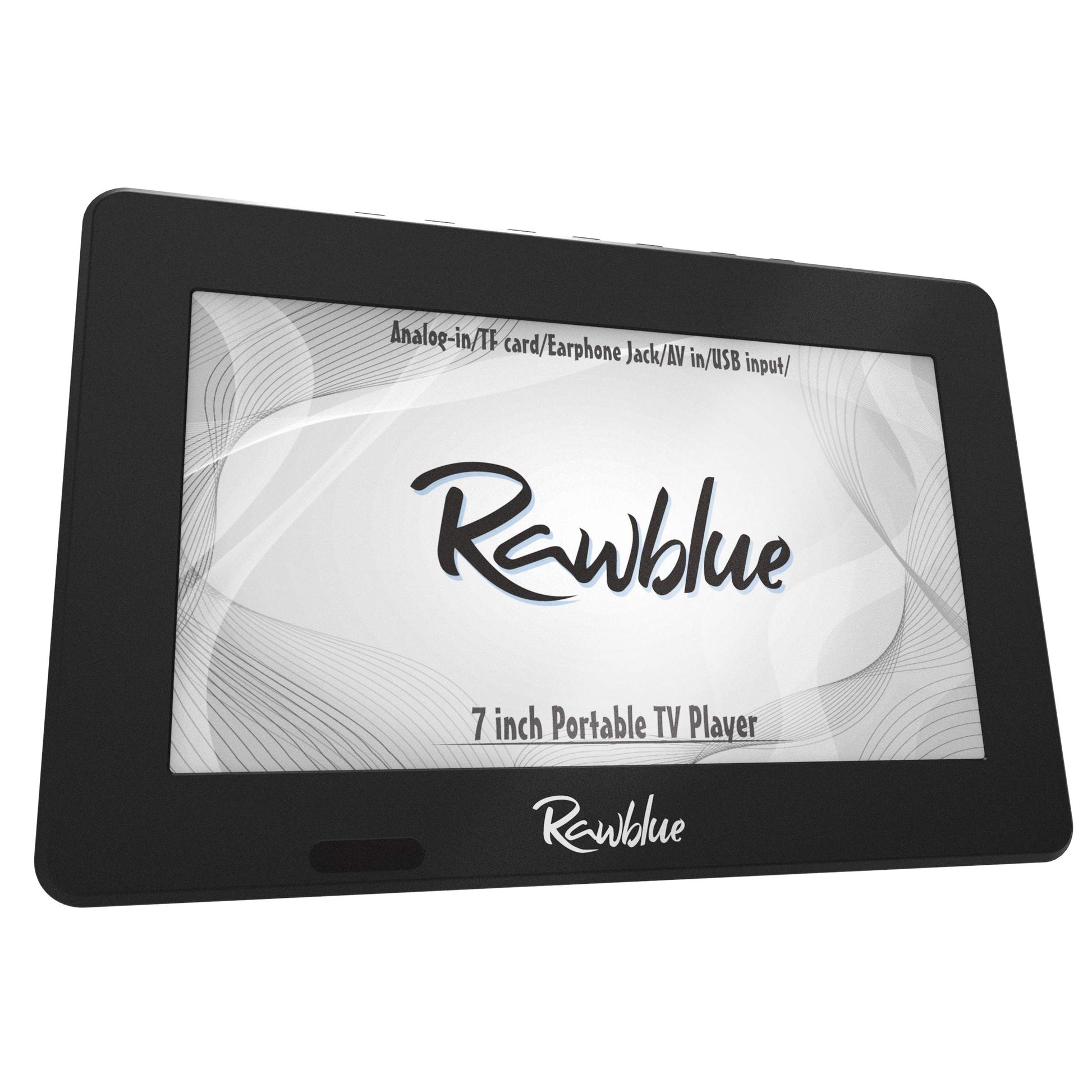 Rawblue - Televisor digital portátil (7", visualización ATSC TFT LED), color azul