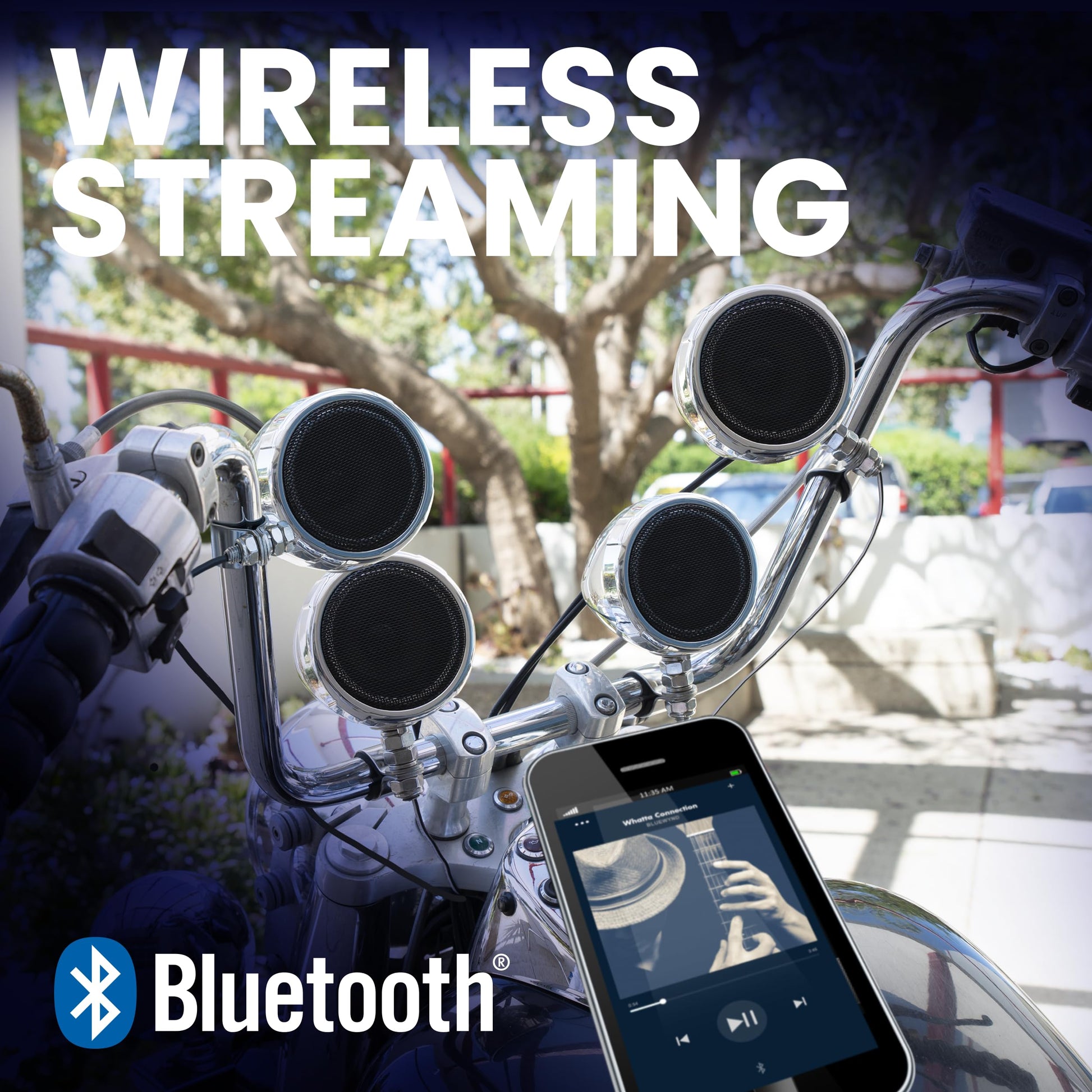 Boss Audio MC470B Bluetooth Enabled Motorcycle/UTV Speaker and 4-Channel Amplifier System