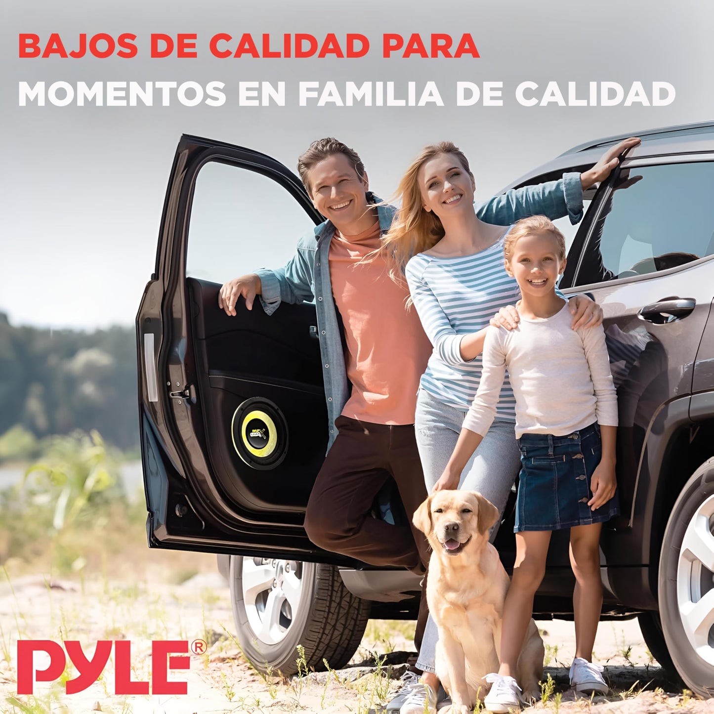 Pyle Bocinas de 5" 200W, Medio Bajo para Auto, Woofer de Componente de 4 Ohmios, Bocinas de Sonido para Estéreo de Coche, Imán de 30 Oz, Profundidad de Montaje de 2.32", Bobina de Voz de Aluminio