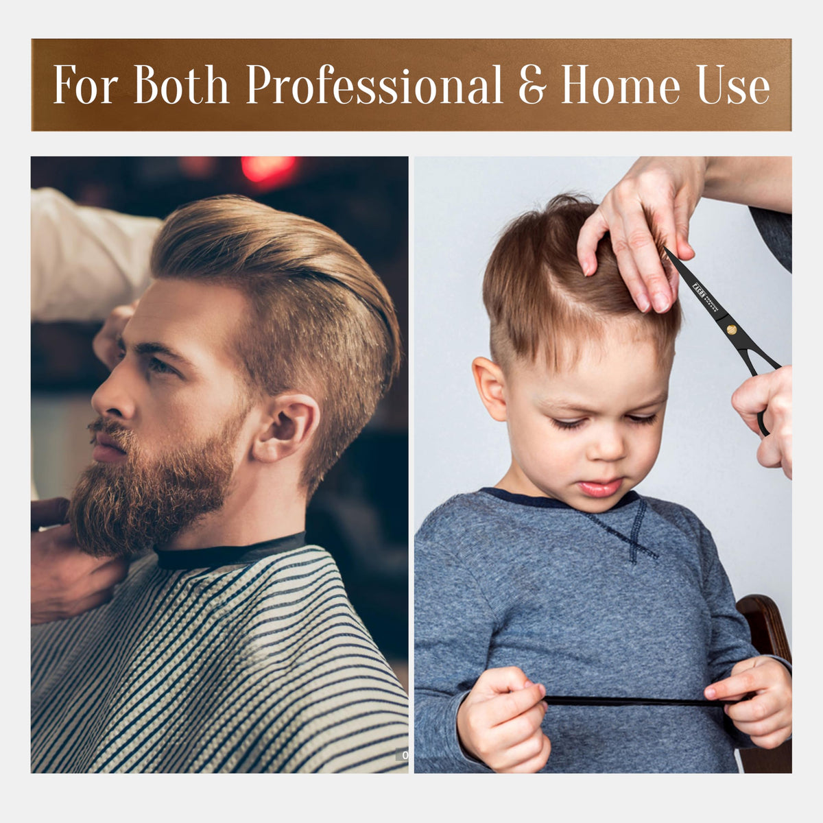 Facón Professional Razor Edge Barber Tijeras de corte de pelo – Acero inoxidable japonés – 16,5 cm de longitud – Tornillo de tensión de ajuste fino – Tijeras premium de calidad de salón (The Bravo)