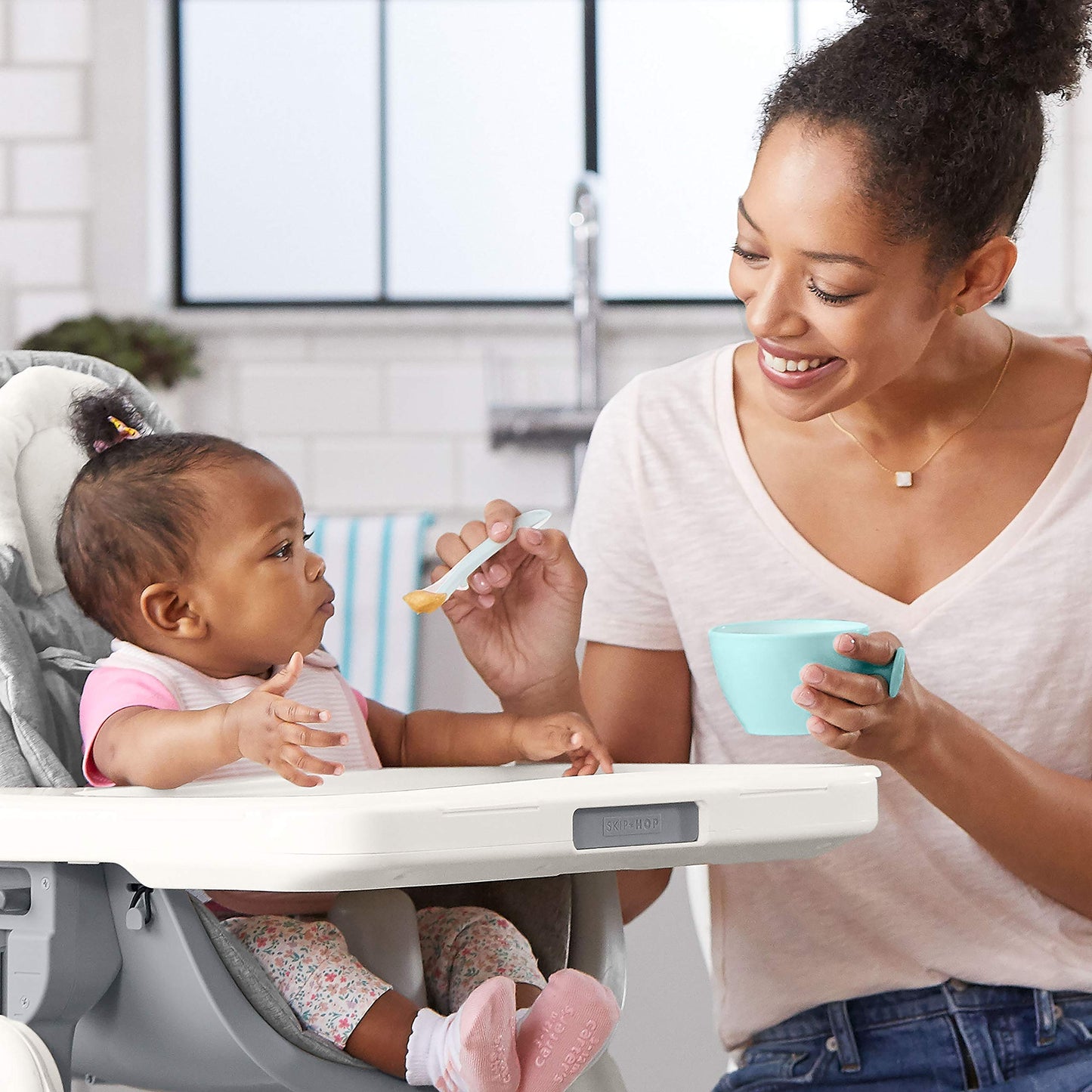 Cucharas Skip Hop Easy Feed Azul para Bebés
