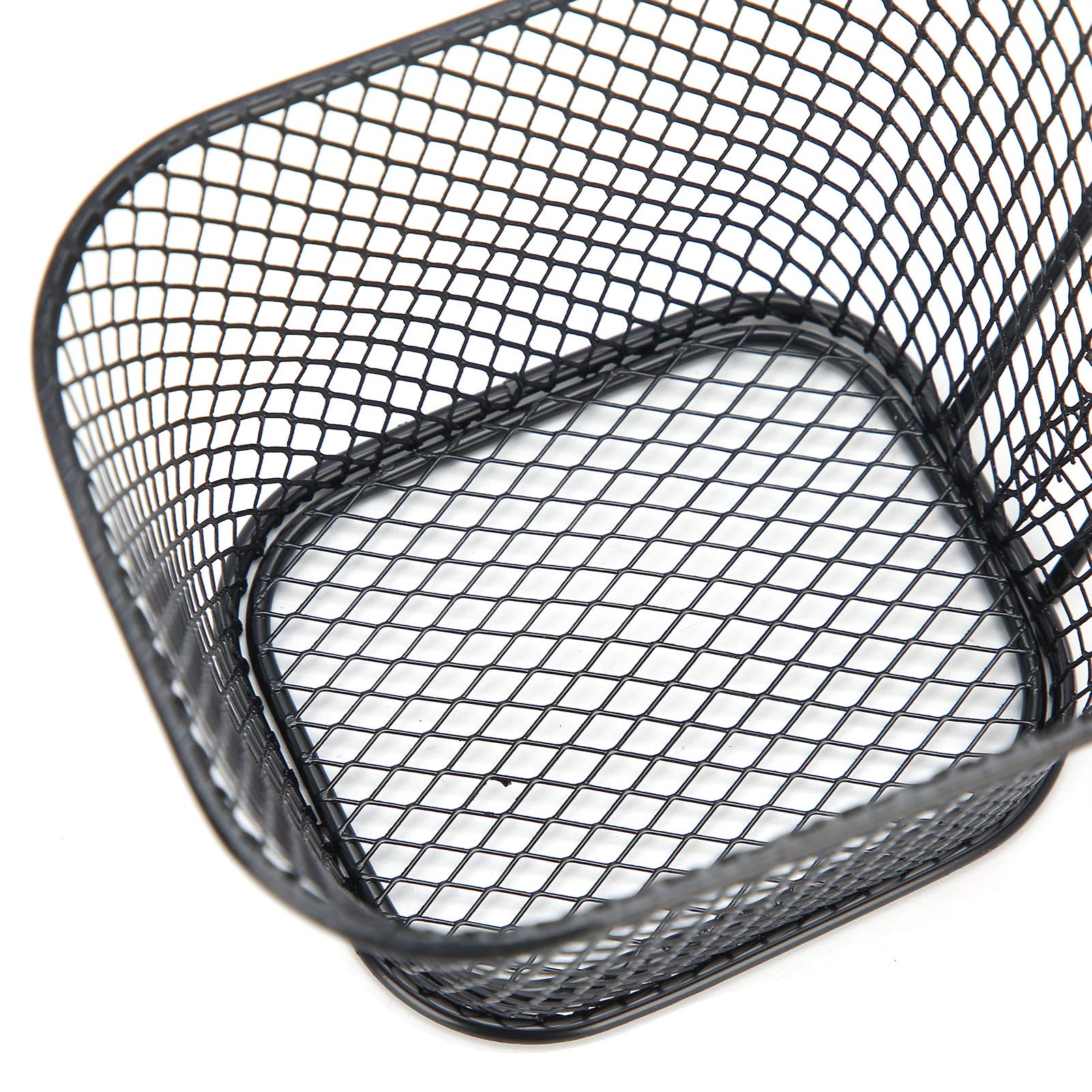 Cesta de Papas Fritas Cestas de Papas Fritas 4 Piezas Cesta de Red para Freír de Acero Inoxidable Colador de Cocina para Papas Fritas Comida Herramienta de Cocina(Negro)
