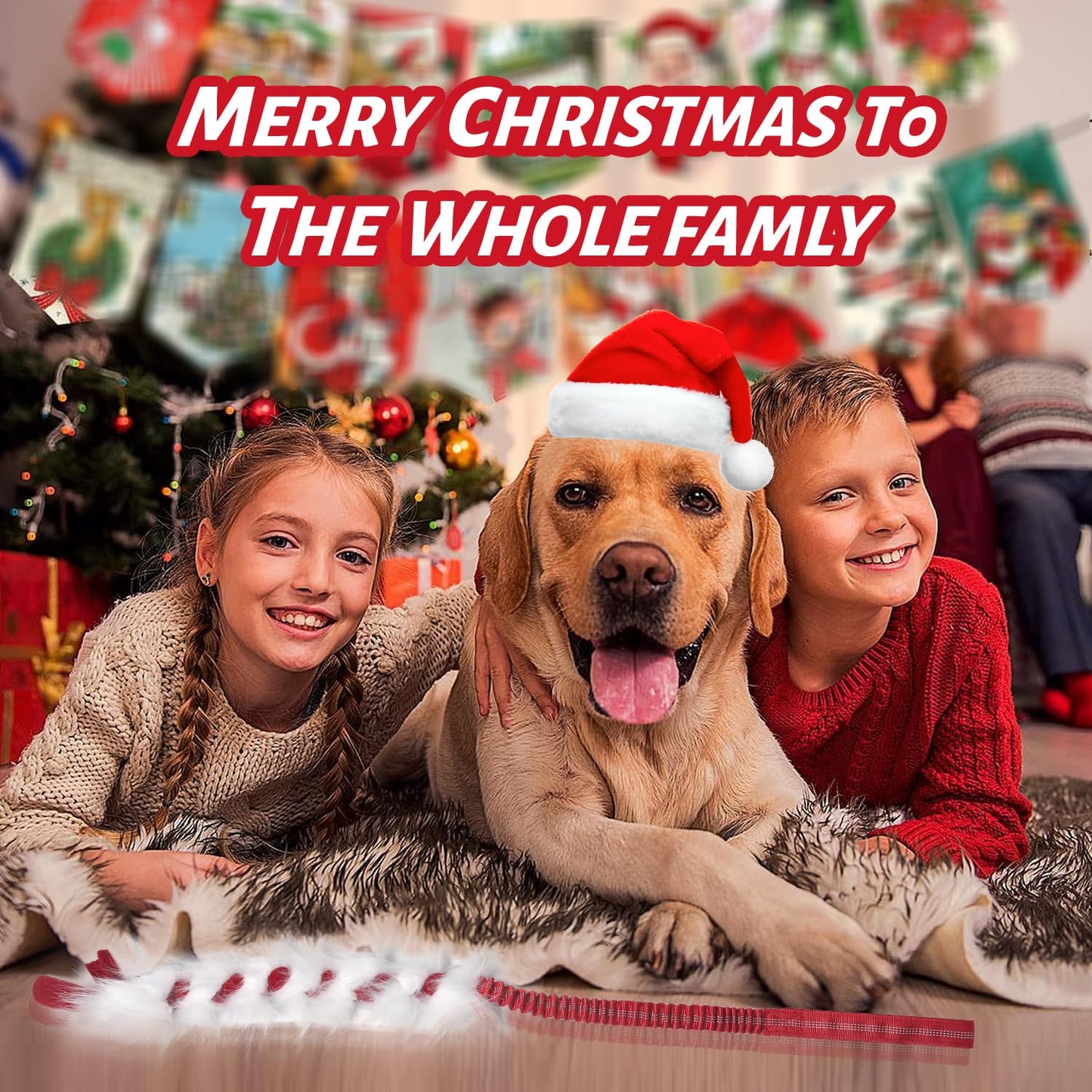 Juguetes de Navidad wodoca Rojo con Cuerda para Perros Grandes y Cachorros Agresivos