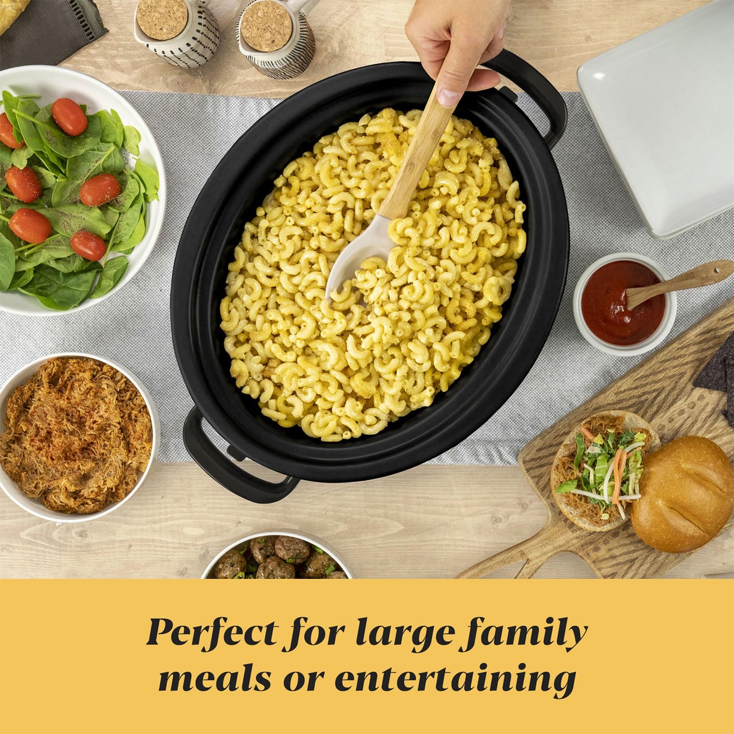 Crock-Pot Cook n' Carry - Olla de cocción lenta programable con cuenta regresiva a prueba de horno con gres extraíble, tapa de junta de fácil bloqueo y asas de transporte