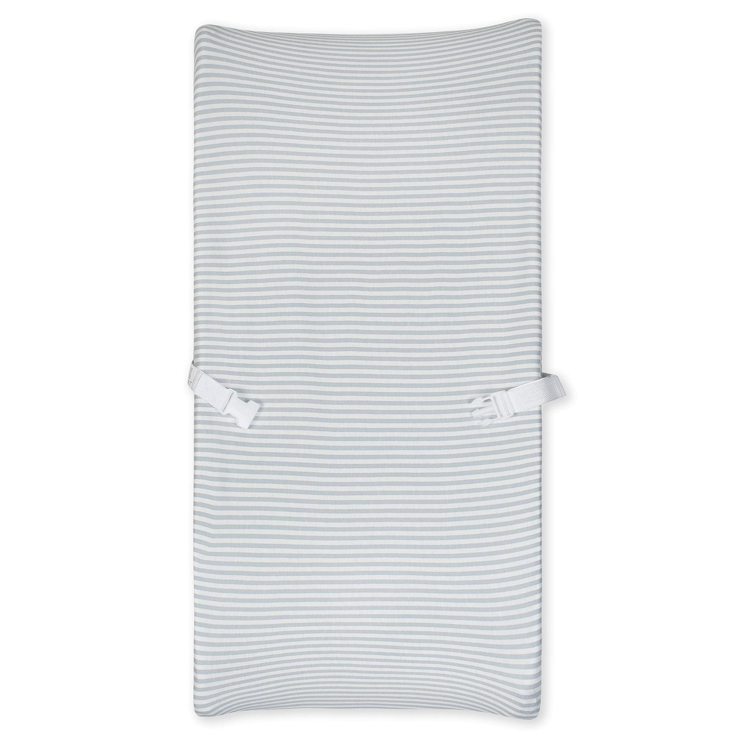 Gerber - Funda para cambiador, 100% algodón orgánico, diseño de rayas grises, talla única