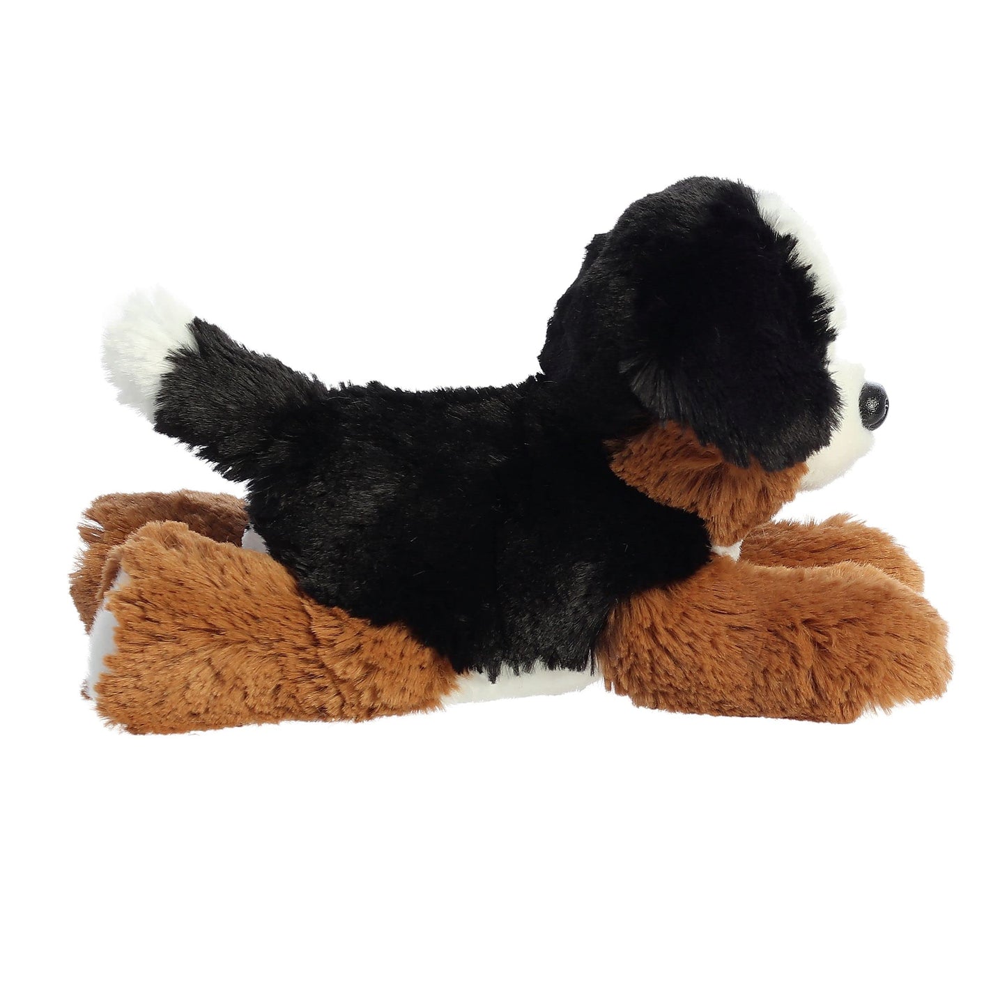 Aurora® Adorable Mini Flopsie™ Bernie Mountain Dog™ Animal de Peluche - Facilidad juguetona - Compañeros atemporales - Negro 8 Pulgadas