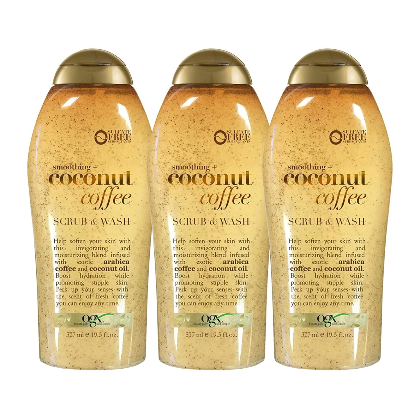 Exfoliante Corporal OGX Coco Café Hidratante para Piel Seca
