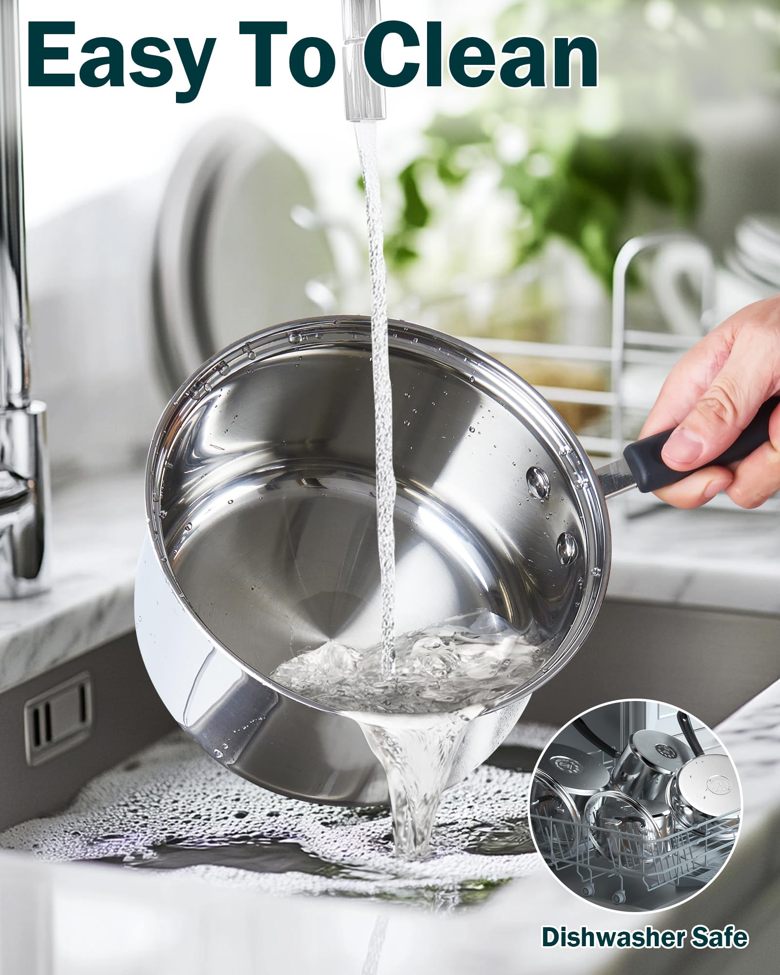 Juego de Utensilios de Cocina Cook N Home Plateado con Asas que se Mantienen Frescas