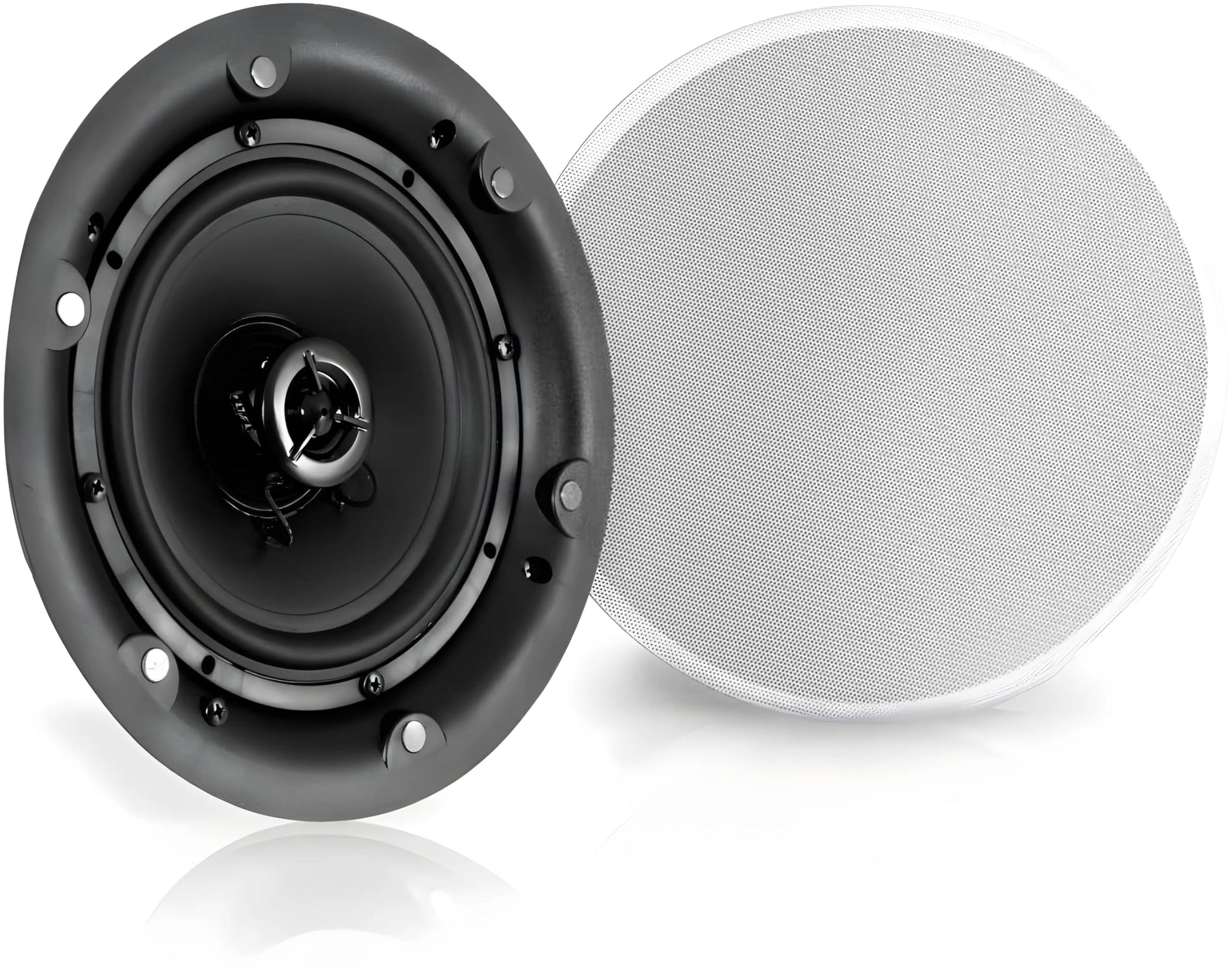 Pyle Bocinas de Montaje en Techo y Pared de 6.5" 300W, Kit de Subwoofer Estéreo de 2 Vías Dual con Bluetooth Inalámbrico, Montaje Empotrado en Pared y Techo para Sistema de Sonido Surround en Casa