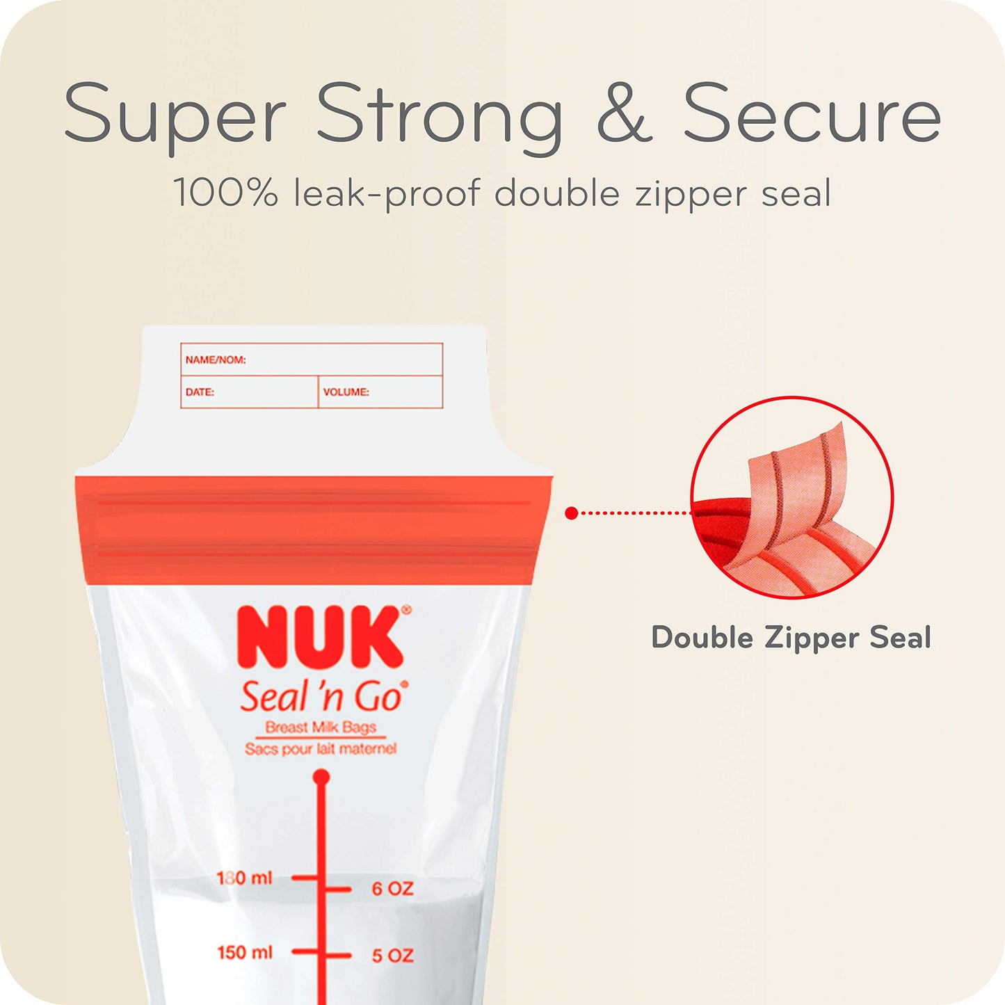 Bolsas de Leche Materna NUK Simply Natural Seal n' Go