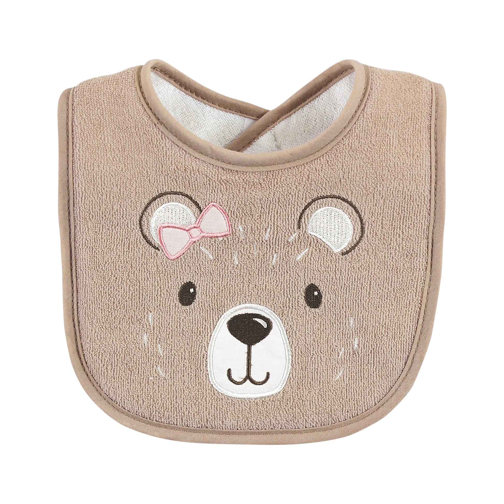 Hudson Baby Baberos unisex de rizo de algodón para bebé con relleno de fibra, oso de alce para niña, talla única