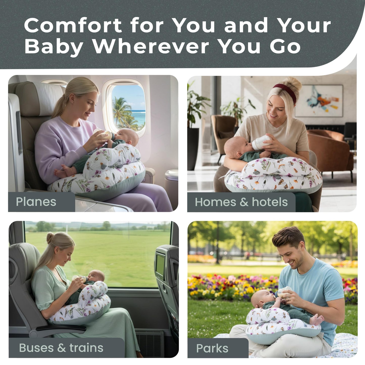 Little Traveler - Almohada de enfermería de viaje, inflable