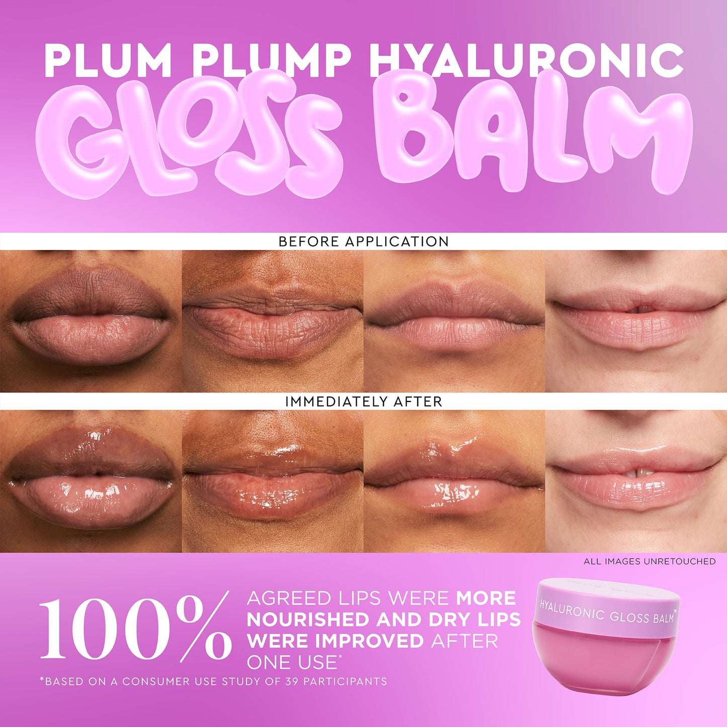 Glow Recipe- Bálsamo labial Plum Plump con ácido hialurónico: mascarilla labial de noche, tratamiento labial o hidratante de alto brillo