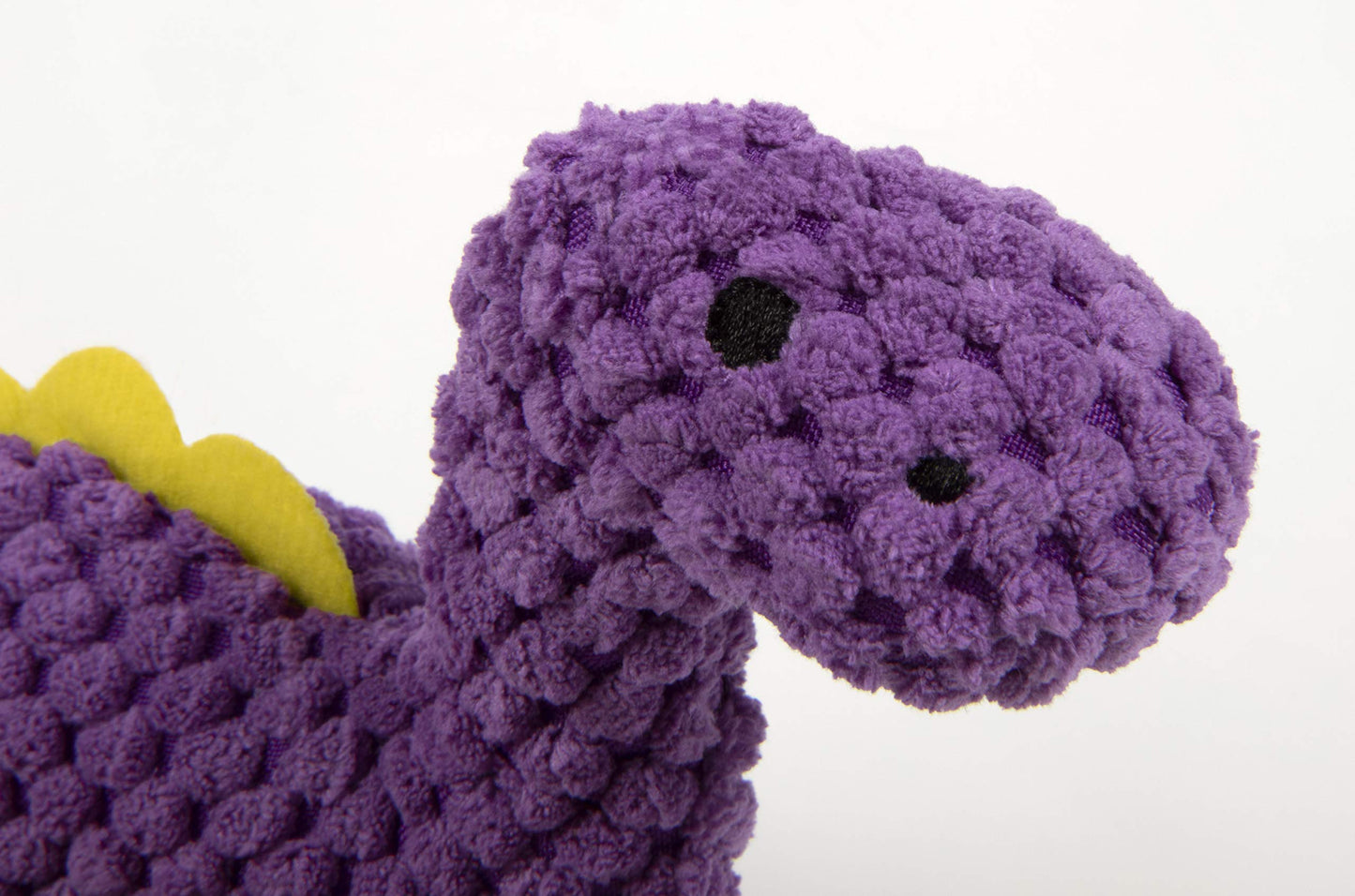 goDog Checkers Just for Me Dinos Bruto Juguete de Peluche chirriante para Perro, tecnología de protección masticable, Morado, Mini