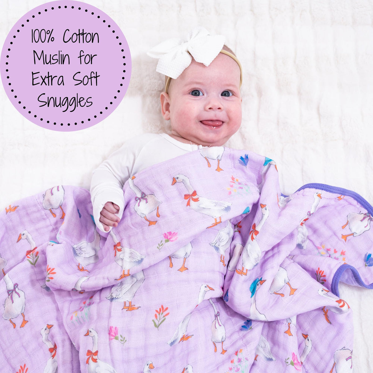 LollyBanks Manta para bebé, edredón 100% algodón de muselina para niños y niñas, edredón para niños de 47 x 47 pulgadas, edredón suave y acogedor de 6 capas para recién nacidos, edredón ligero para
