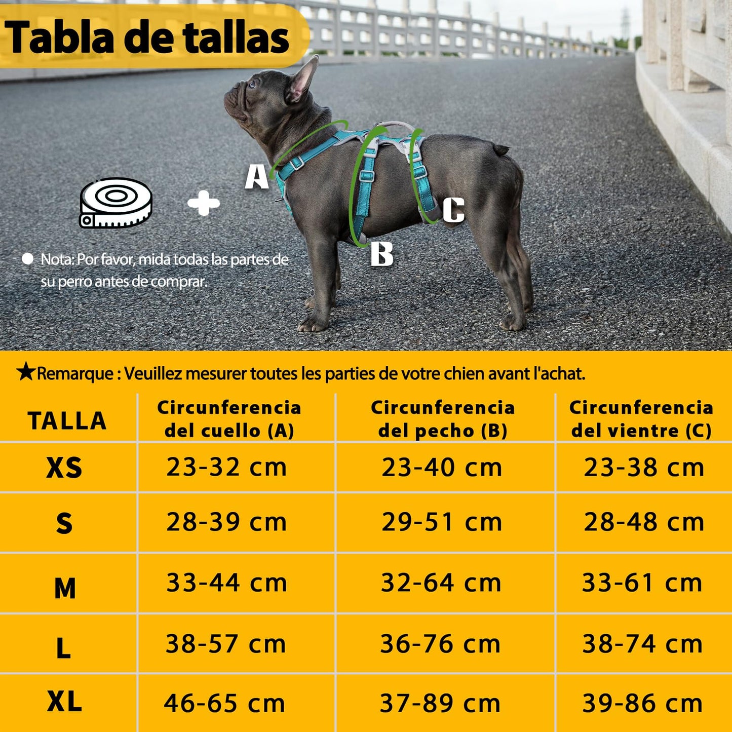 Arnés para perros No Escape, arnés a prueba de escapes,arnés totalmente reflectante con asa acolchada,transpirable, chaleco ajustable para perros medianos de paseo, adiestramiento y carrera(Azul,M)