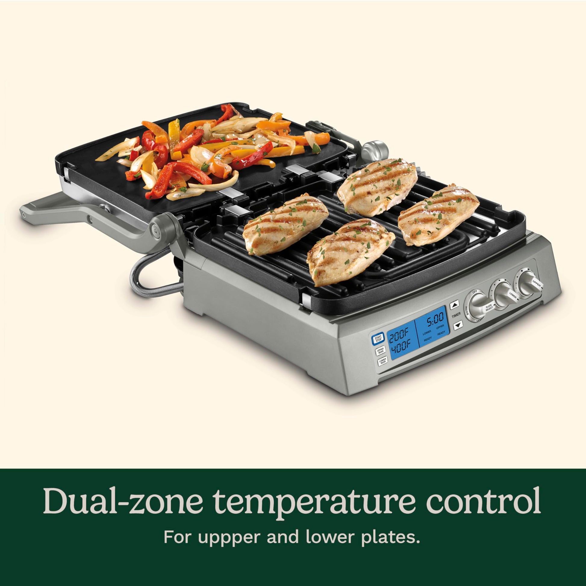 Cuisinart GR-300WS Griddler Elite Parrilla de acero inoxidable