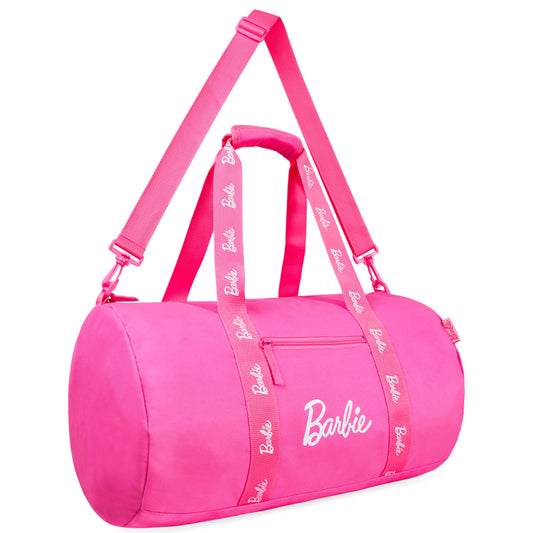 Barbie - Bolsa de fin de semana espaciosa con bolsillos con cremallera, ideal como bolsa de viaje, bolsa de deporte, bolsa de natación, regalos para niñas y mujeres, rosa, Einheitsgröße, moderna,