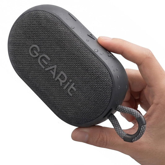 Altavoz Bluetooth GearIT Negro Portátil IPX7 TWS Bluetooth 5.3 6W con Correa y Llamadas Manos Libres
