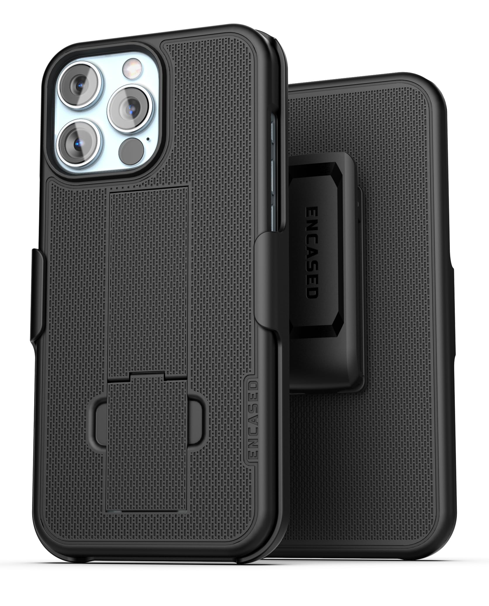 Funda con Clip para Cinturón Encased iPhone 16 Pro DuraClip Series con Protector de Pantalla de Vidrio Templado