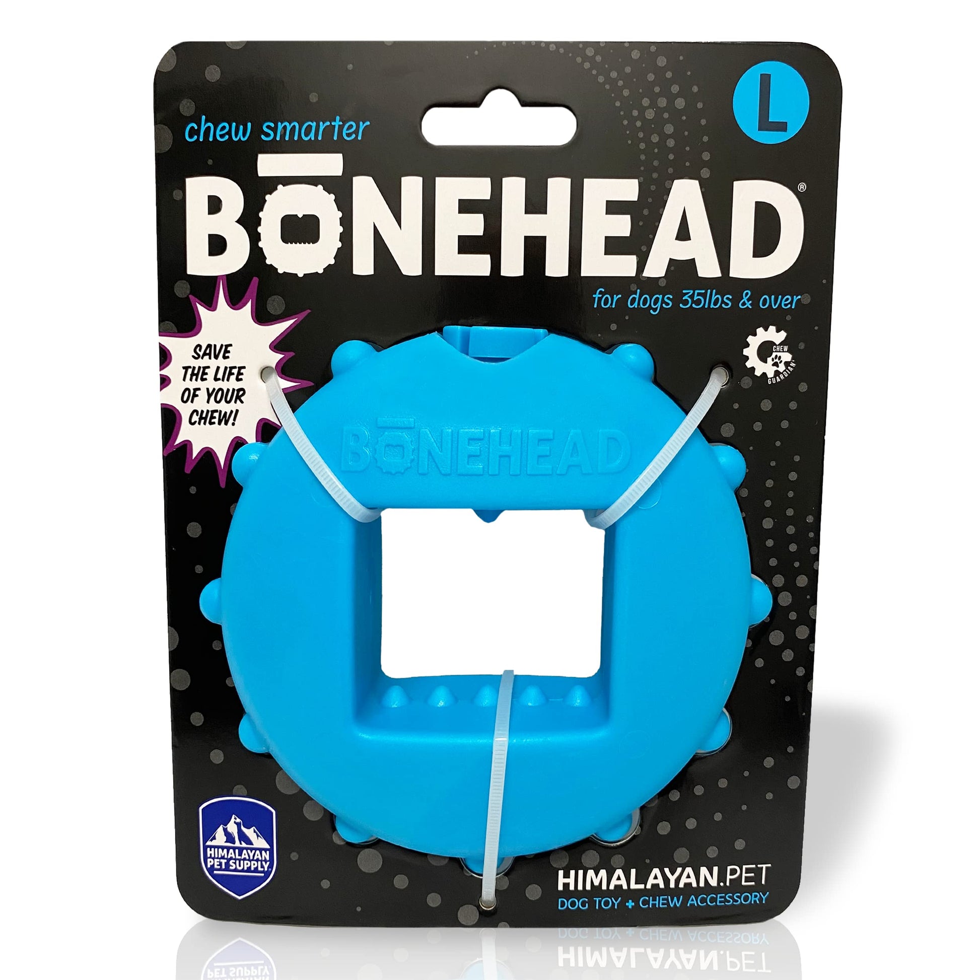 Himalayan Dog Chew Bonehead - Soporte grande para masticar perros asegura masticables para perros, masticar más inteligente y más tiempo, estimula a tu perro, sostiene masticables de yak con cierre de