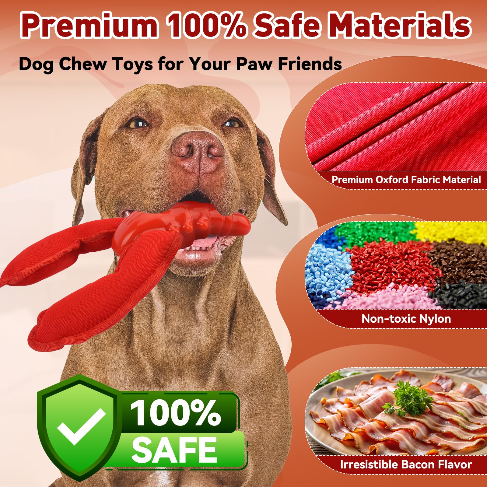 BIKIISEN - Juguetes para perros para masticadores agresivos, juguetes interactivos para masticar perros para aburrimiento, juguetes indestructibles para mantenerlos ocupados, juguetes para perros de