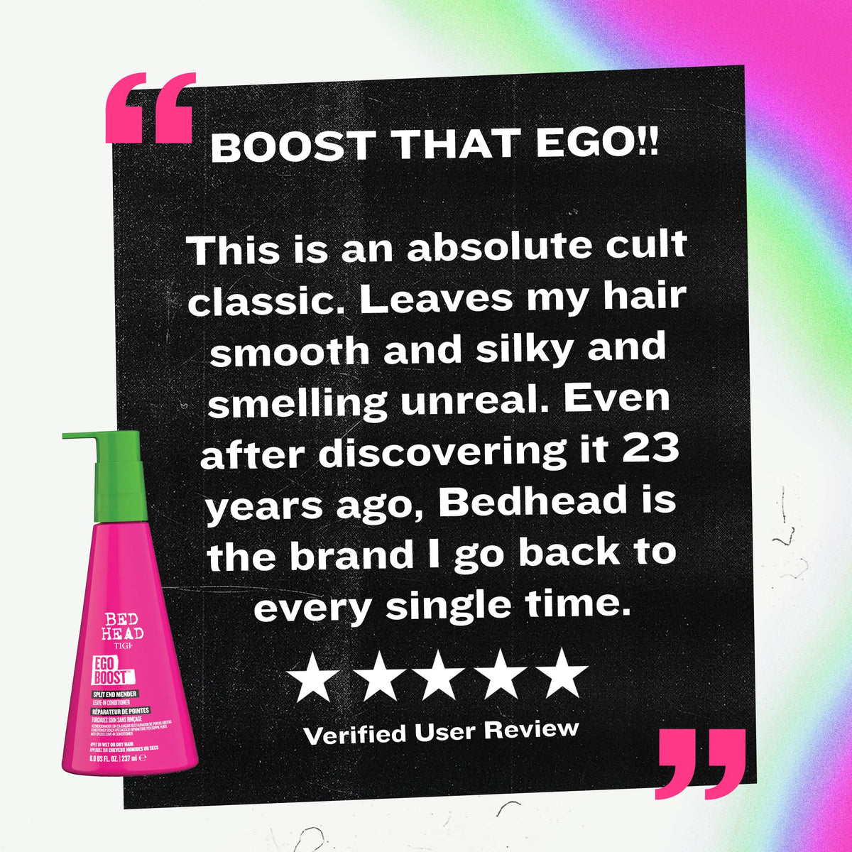 TIGI Bed Head Ego Boost Split End Mender Leave in Conditioner, 8.0 Ounce
