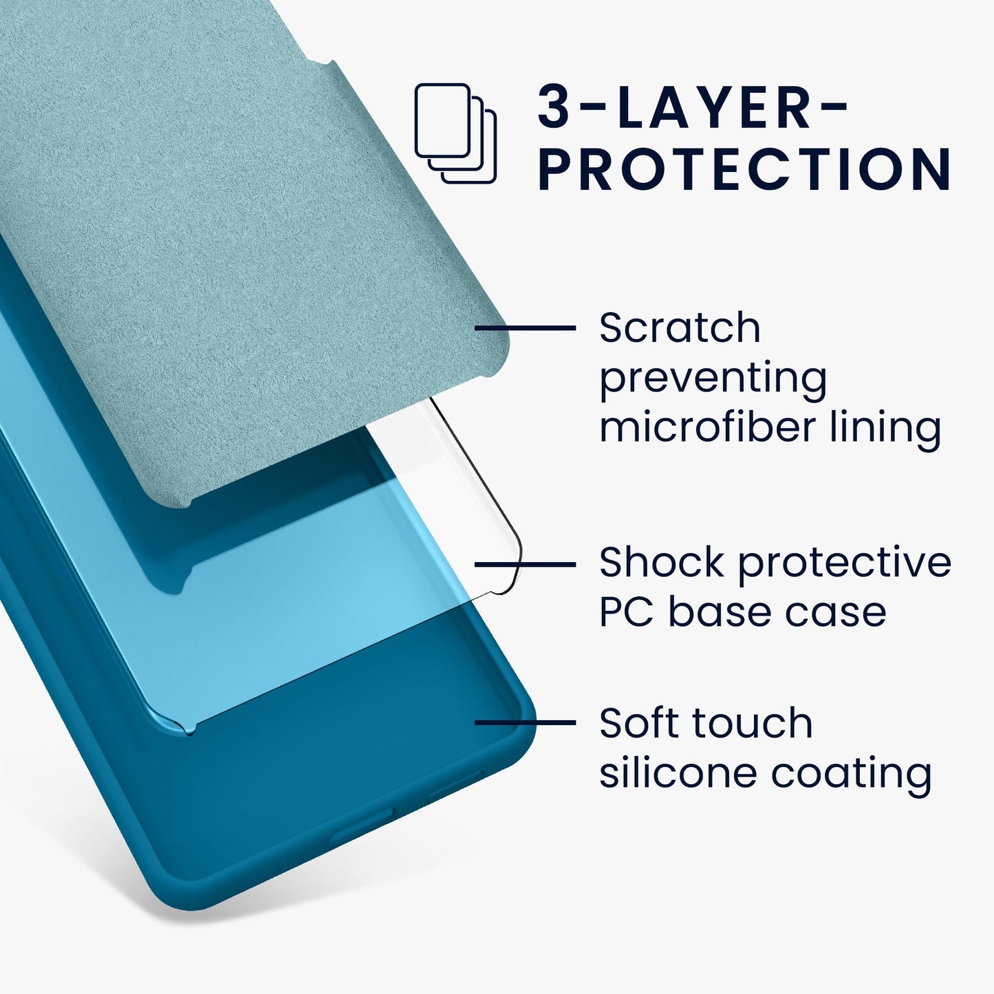 kwmobile Carcasa Compatible con Google Pixel 7a Funda - Case TPU y Silicona antigolpes - Apto Carga inalámbrica - Azul océano