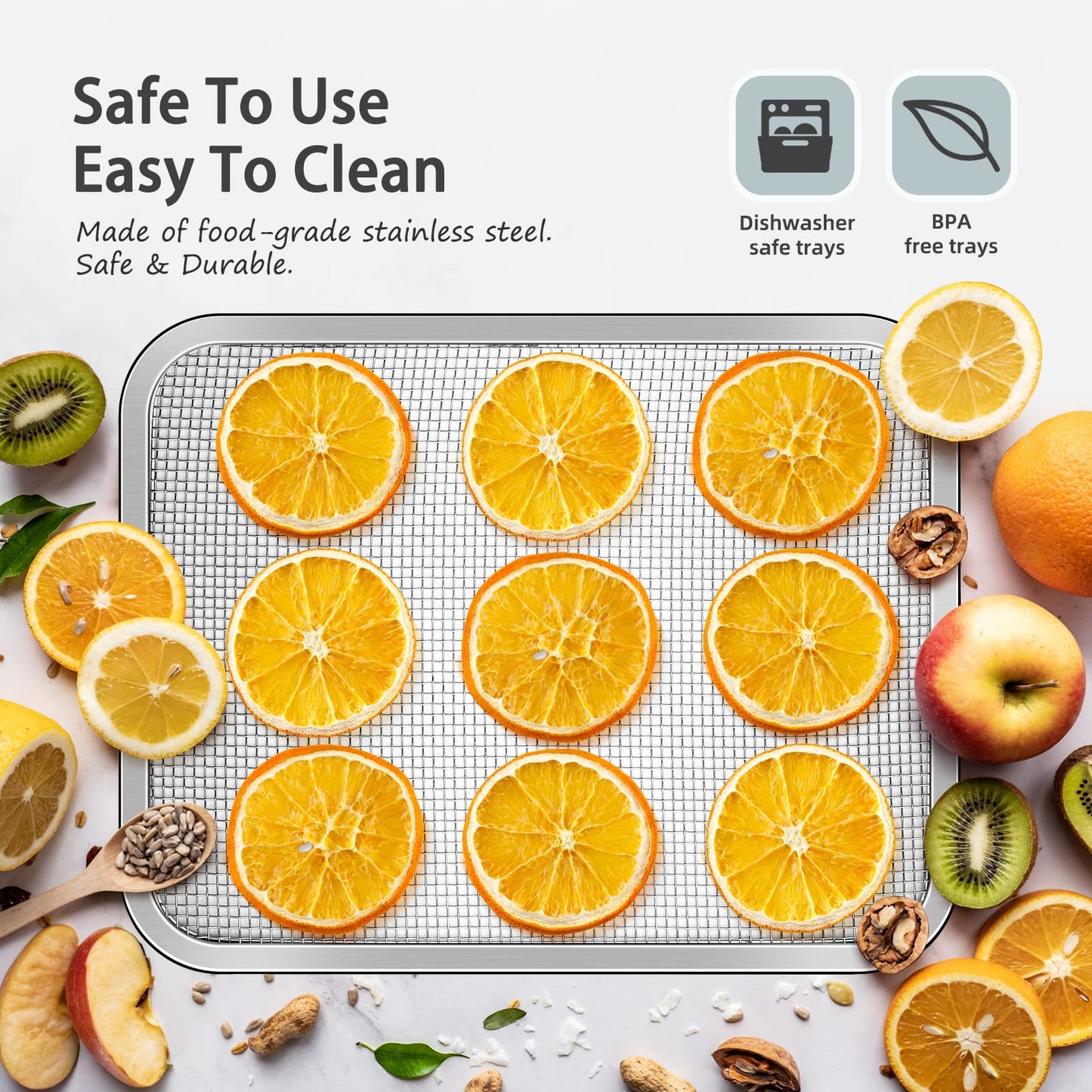 Deshidratador de Alimentos Septree Acero Inoxidable con Temporizador Digital y Control de Temperatura