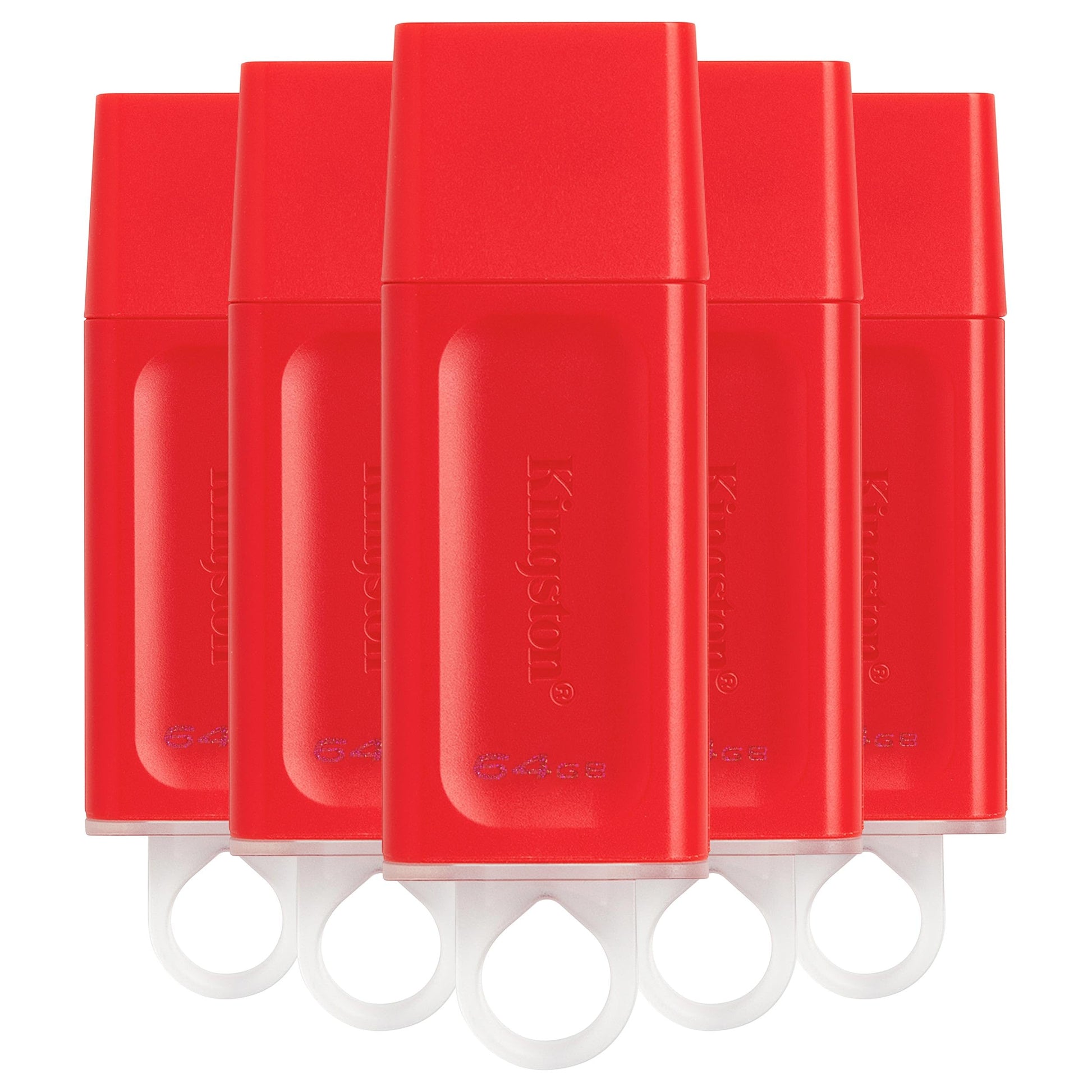 KIT100 Memoria USB Kingston DataTraveler Exodia, 64GB, USB 3.2, Rojo interfas Tipo A (KIT100KC-U2G64-7GR) Diseño Moderno con Tapa PSA COMPUTO Y PAPALERIA.