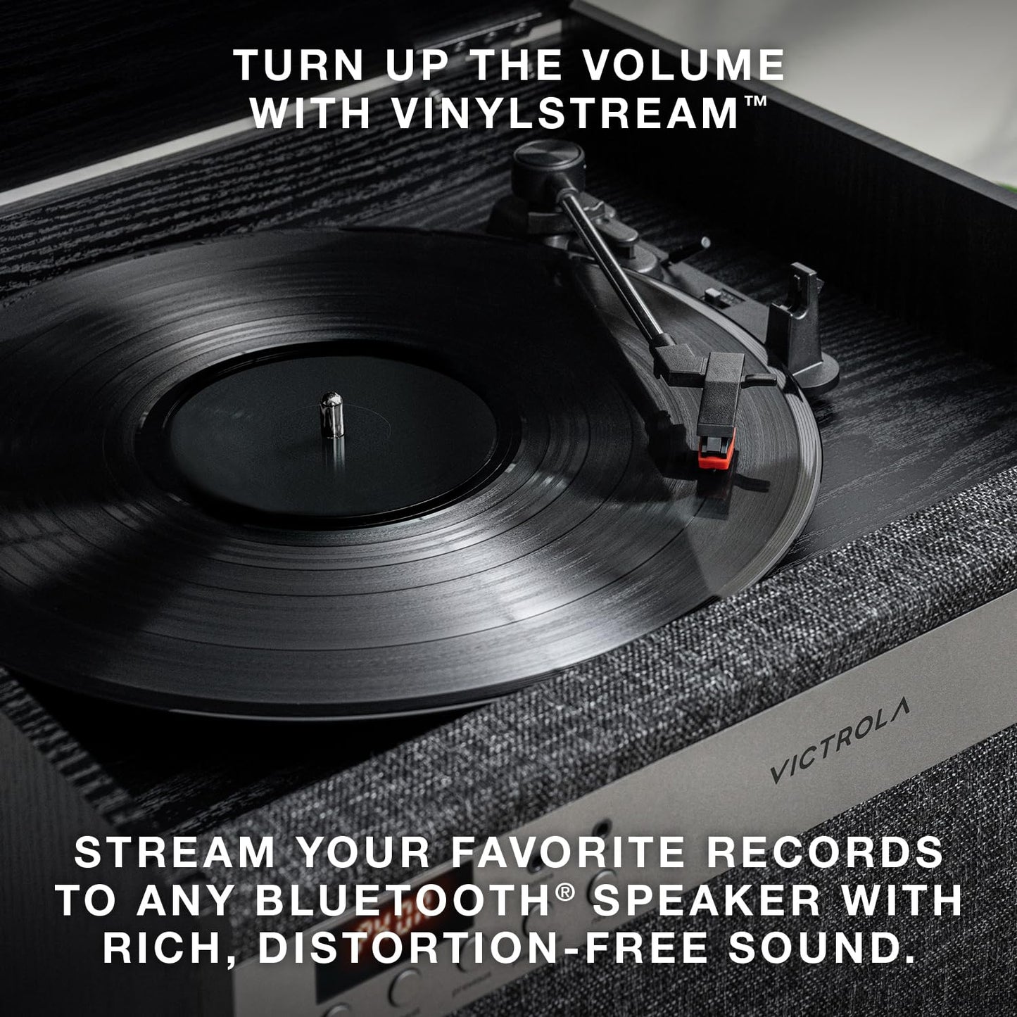 Tocadiscos Victrola Century Natural con Bluetooth y Auxiliar 3 Velocidades Diseño de Medio Siglo