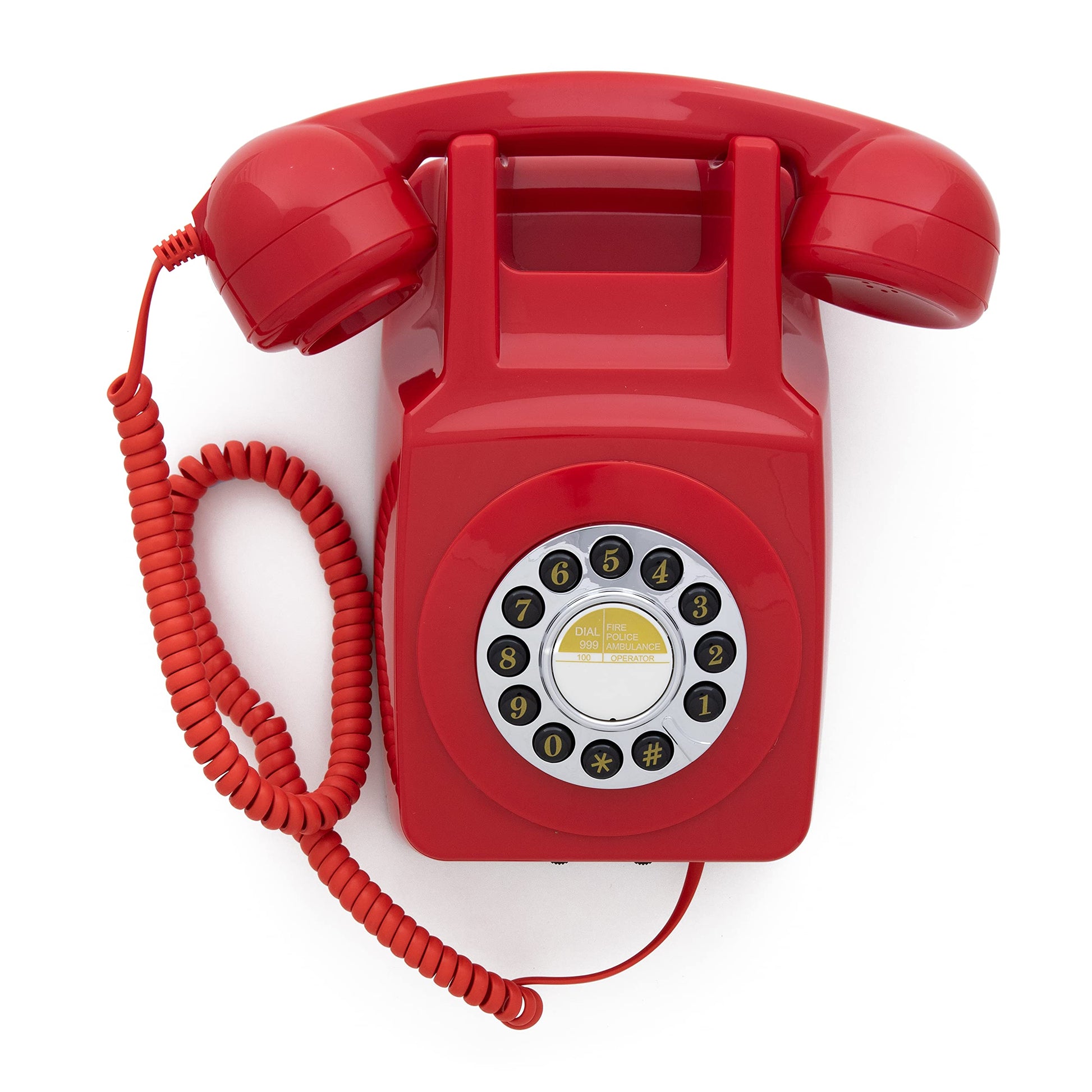 GPO 746 Retro Wall Push Button Telephone Red