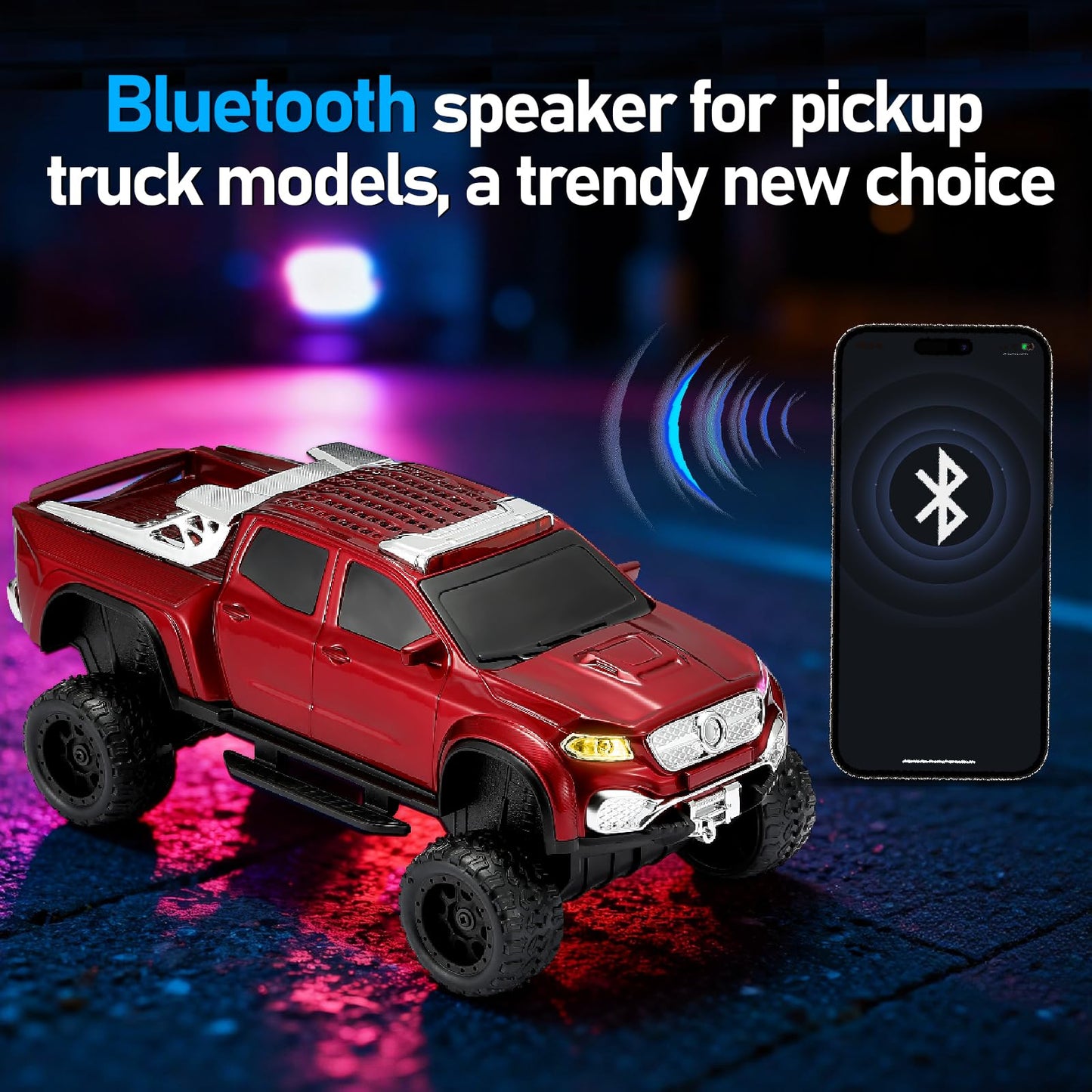 WSTER WS-X65 - Altavoz Bluetooth para camioneta todoterreno, color rojo