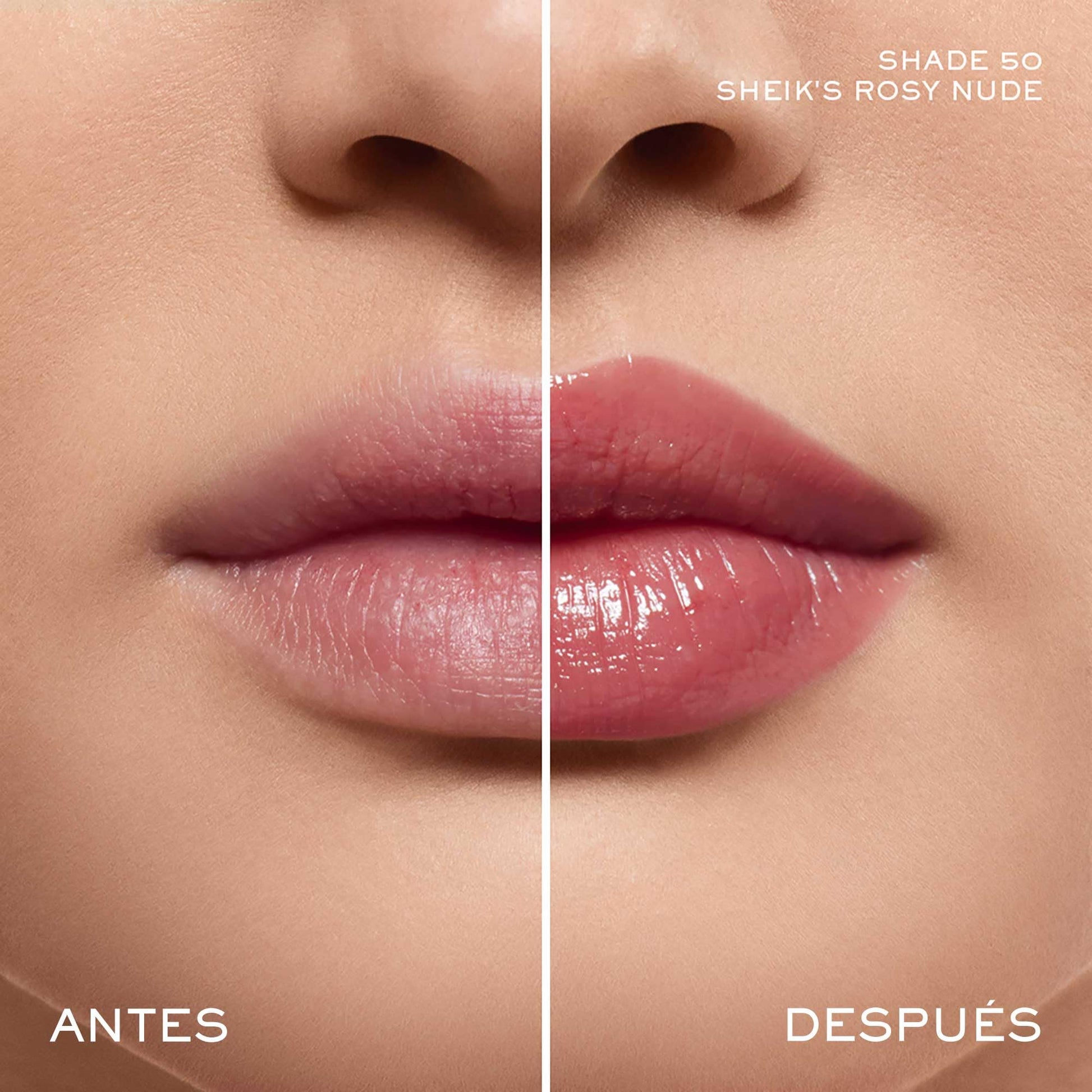 Lancôme Idôle Lip Butterglow, Bálsamo Labial con Color, Cuida, Hidrata e Ilumina con su Textura Ligera, Con 12% Escualano y Ceramidas, 50 Sheik's Rosy Nude, 3 g