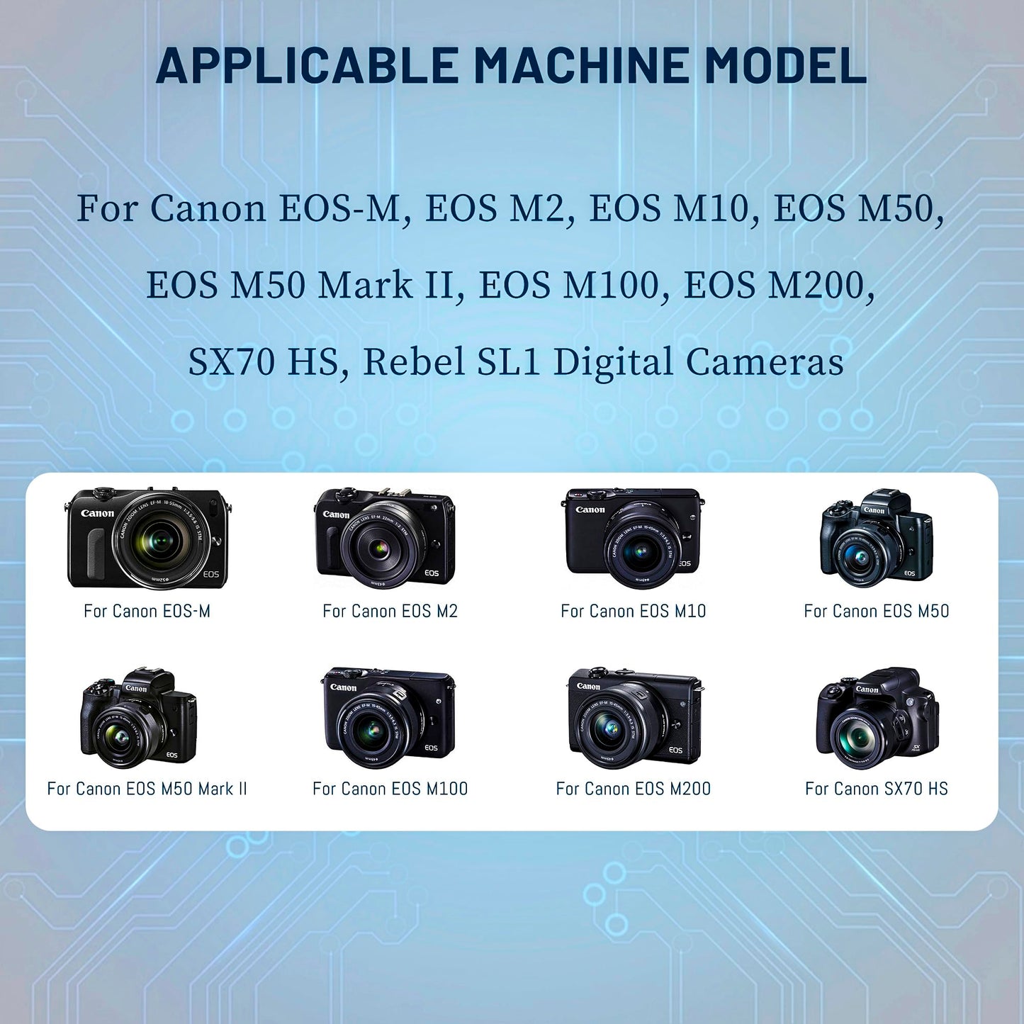 Baterías LP-E12 Canon en Negro con Cargador Dual USB para Cámaras Digitales