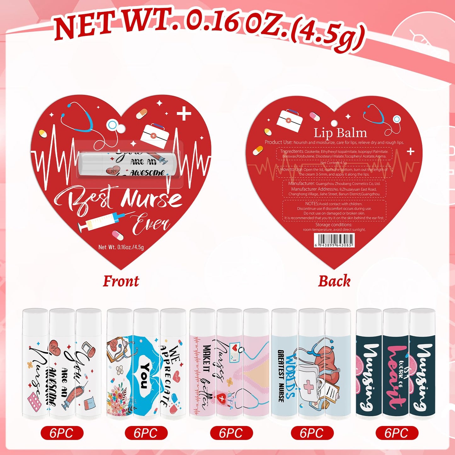 Nlicrst Paquete De 30 Bálsamos Labiales A Granel Para La Semana De La Enfermería 2025 Regalos De Agradecimiento Para Enfermeras Y Empleados Recuerdos De Fiesta Regalos Inspiradores De Agrade