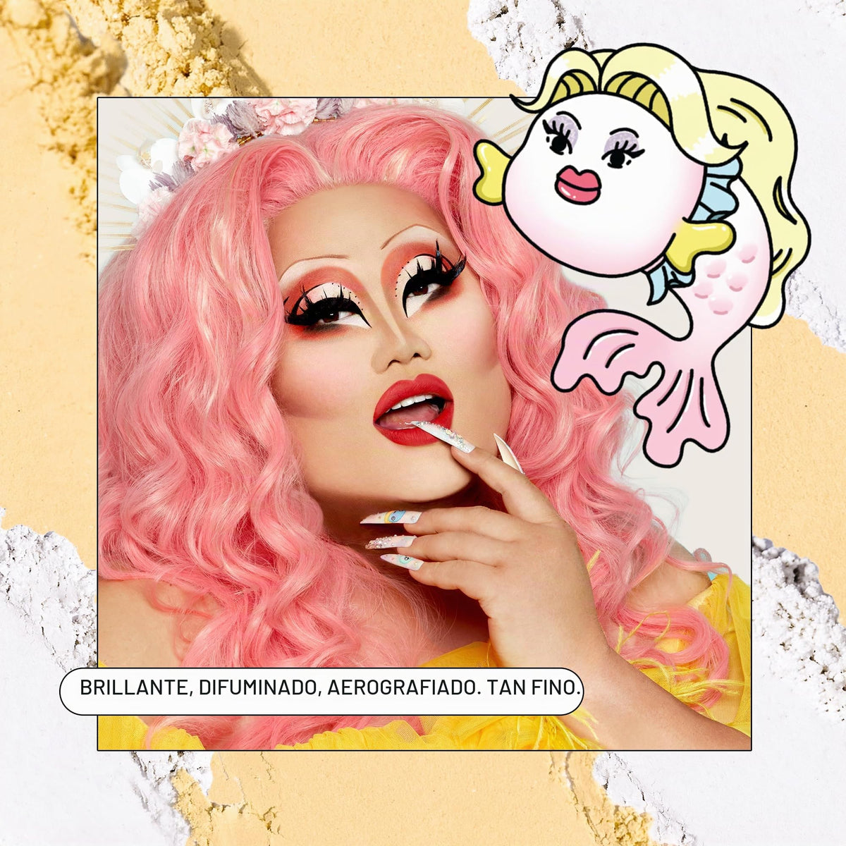 Kimchi Chic, Polvo compacto con acabado luminoso, difumina, ilumina y resalta el rostro, Almost Catfished (01 Banana)