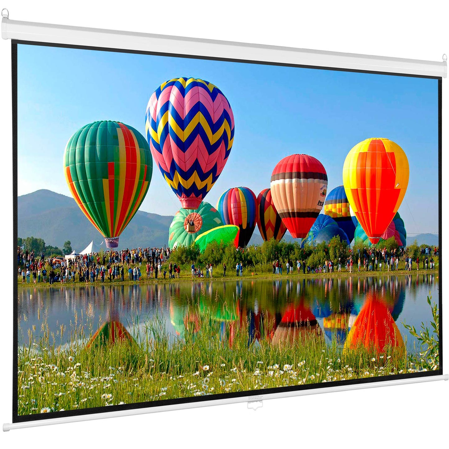VIVO el 70 pulgadas pantalla para proyector, 80 pulgadas Diagonal de 23 A 41: HD para bajada Manual mate blanco cine en casa VIVO (ps-m-080)