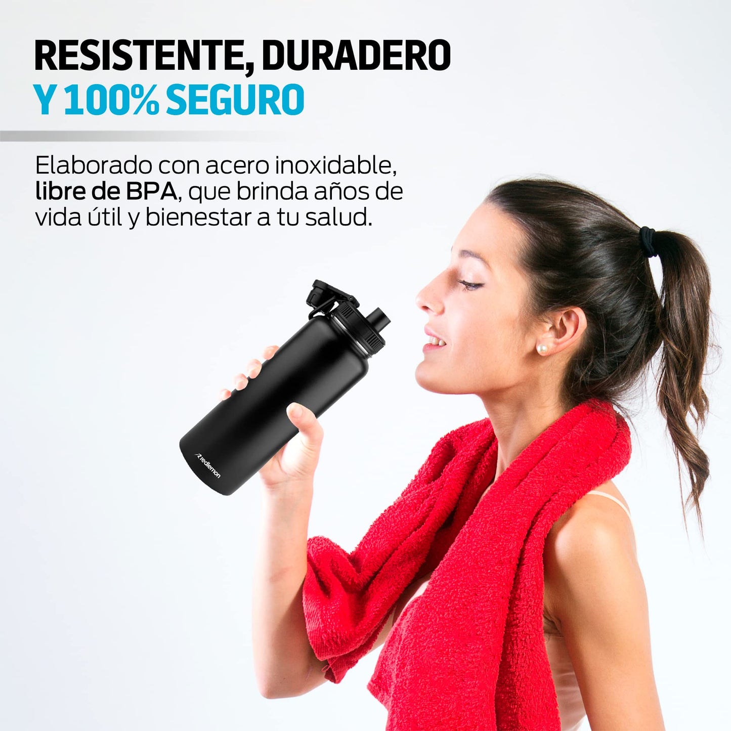 Termo de Acero Inoxidable Redlemon Plata con Doble Aislamiento para Bebidas Frías y Calientes