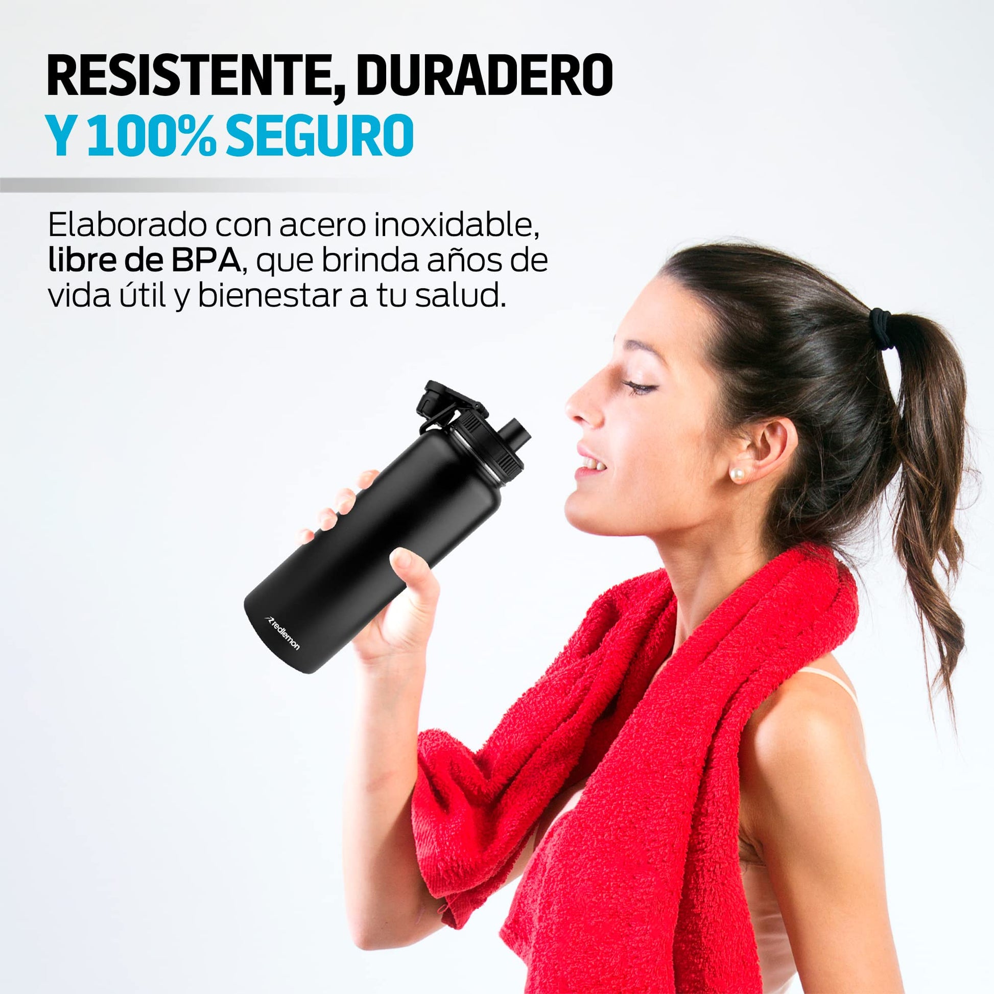 Termo de Acero Inoxidable Redlemon Plata con Doble Aislamiento para Bebidas Frías y Calientes