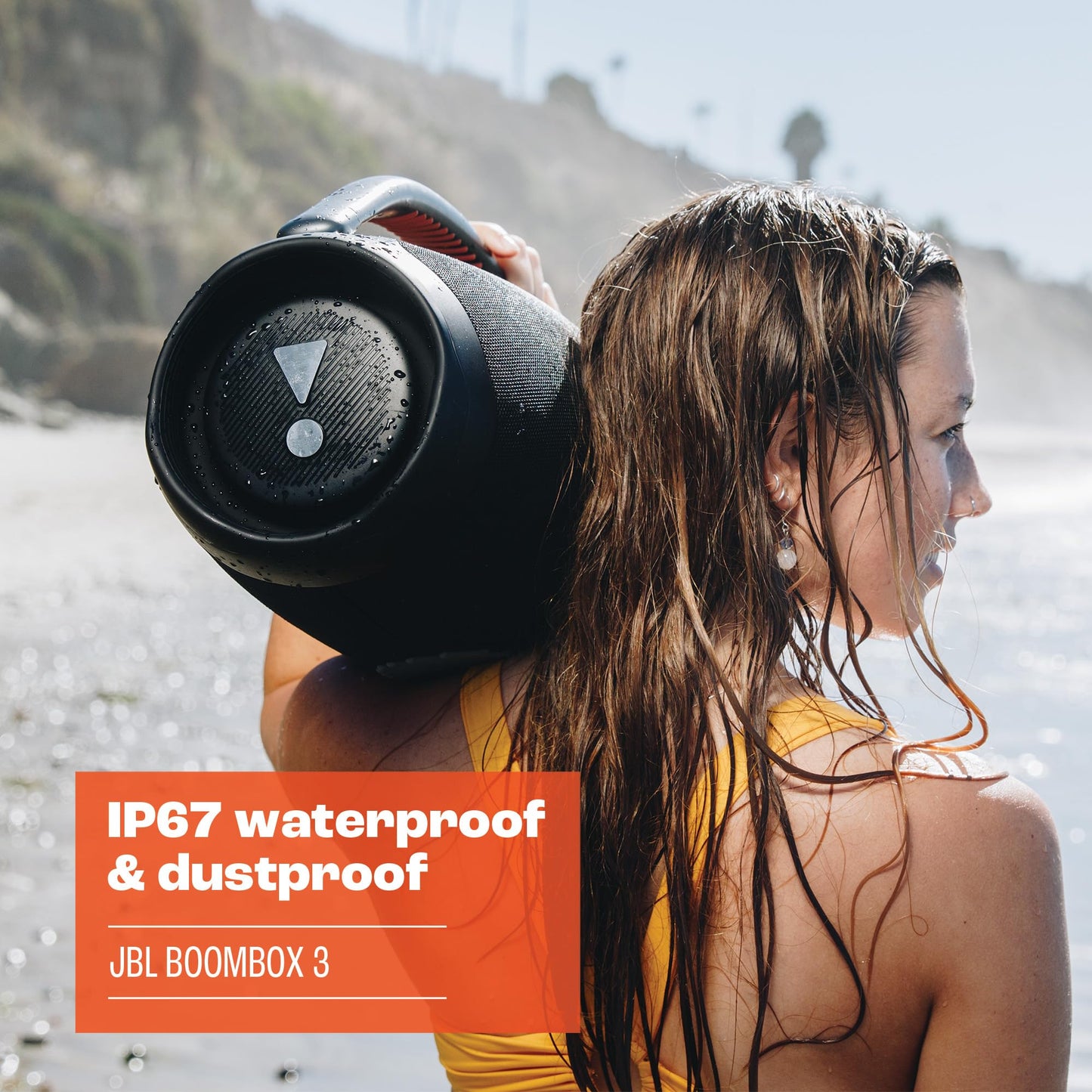 JBL Boombox 3 Bocina Portátil Bluetooth, 180W de Potencia, Reproducción 24 Horas, Resistente al Agua y Polvo IP67 - Squad