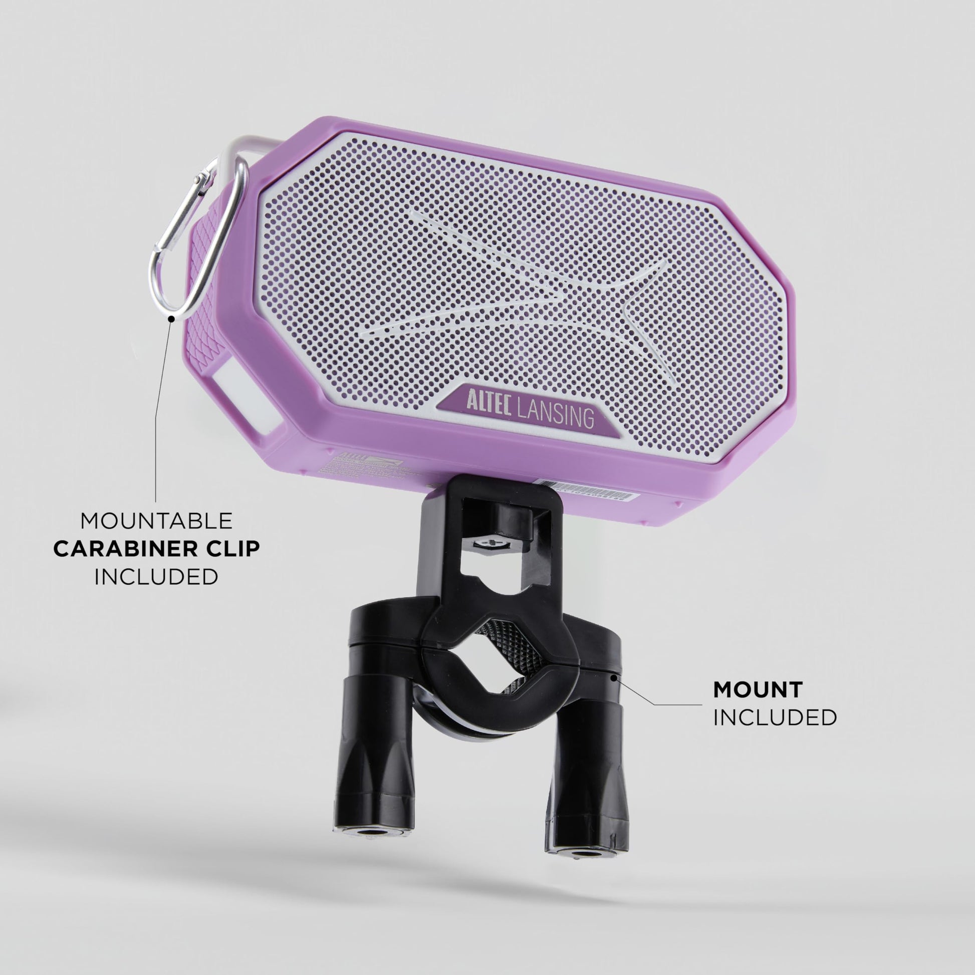 Altec Lansing HydraMini 2.0 Altavoz Bluetooth portátil, IP67 impermeable, 12 horas de reproducción, emparejamiento inalámbrico, carga rápida USB-C, magnético, asistente de voz integrado