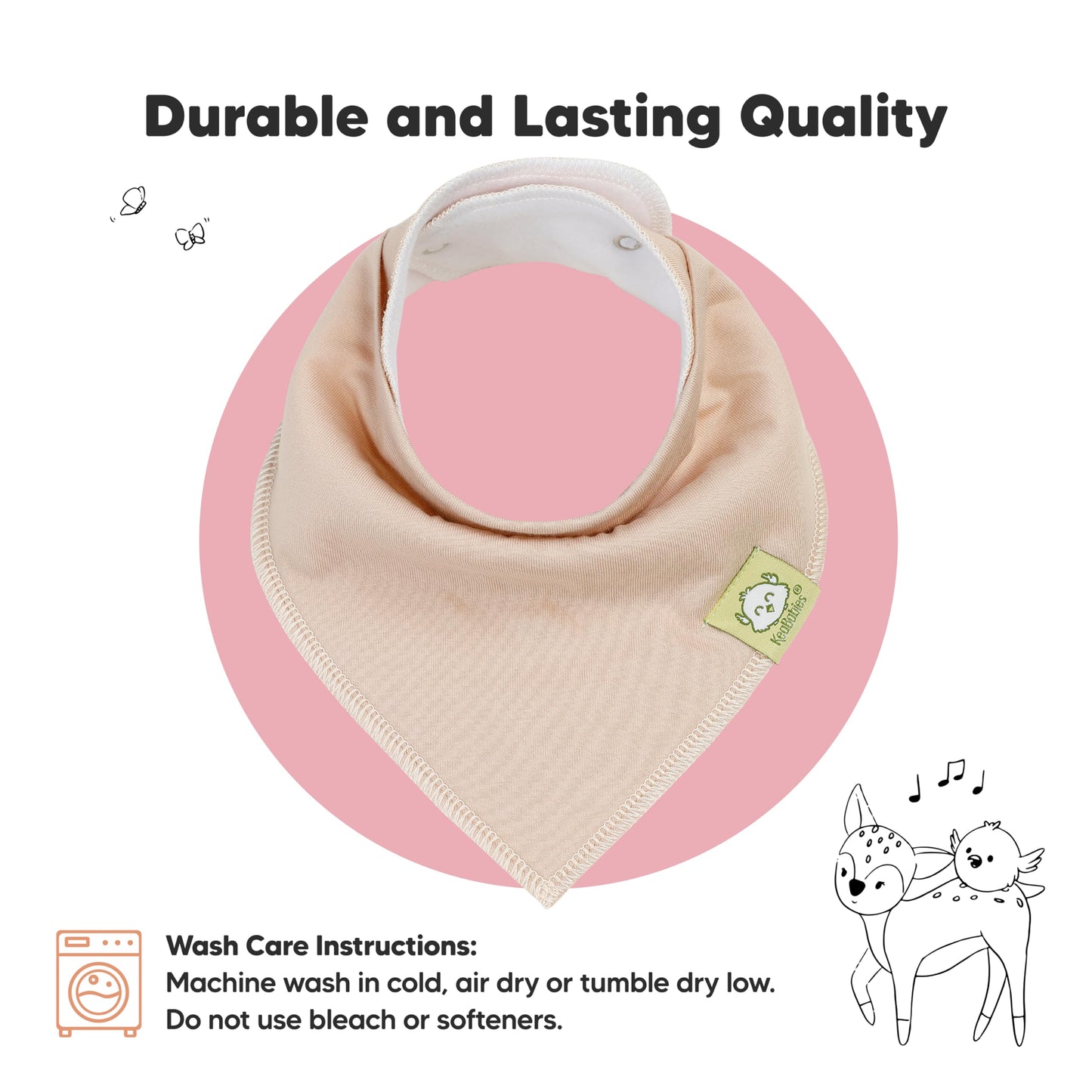 Paquete de 8 baberos orgánicos para niñas – Baberos triangulares súper absorbentes para bebés babeos y dentición, 100% algodón extra suave para recién nacido, bebé de 0 a 36 meses (pastel silenciado)