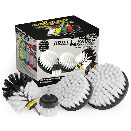 Automotriz Blanco Suave - Taladro Pincel - Limpiador de Cuero - Kit Car Wash - Productos de Limpieza de Coches - Wheel Cleaner Brush - Kit Car Detailing - Alfombra de Coches - Interior, Vinilo