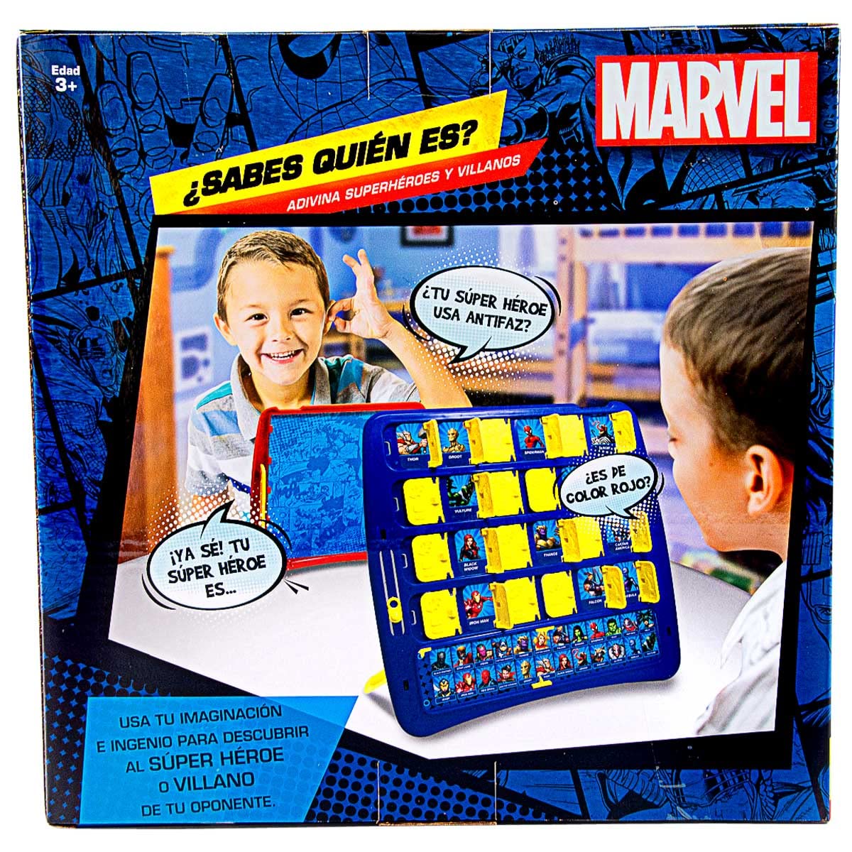 Novelty Corp - Juego de adivinanza de Marvel, 2 jugadores, Edad recomendada: 8+