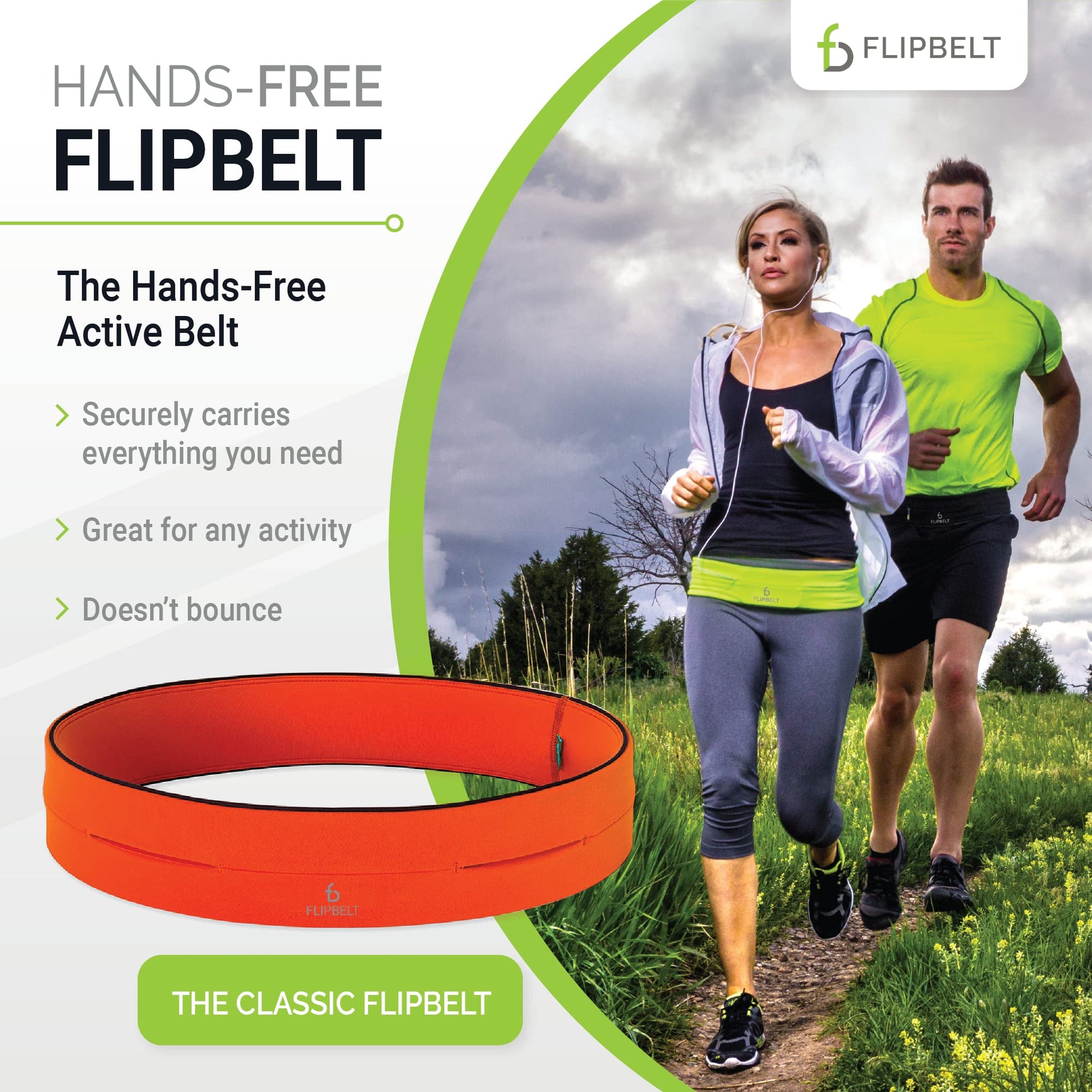 Cinturón de Correr Flipbelt Neon Punch Talla M para Hombre y Mujer