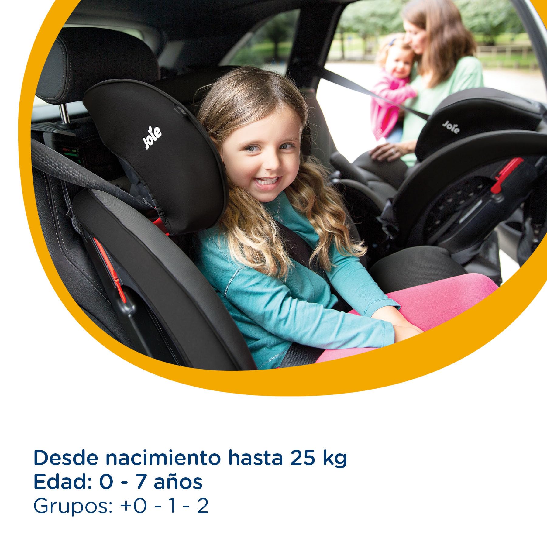 Joie Stages FX Autoasientos para Bebe - Asiento para Bebe Carro - ISOFIX - Grow Together hasta 8 Años - Sistema contra Impactos Laterales - Booster Car Seat - Silla para Bebé Auto
